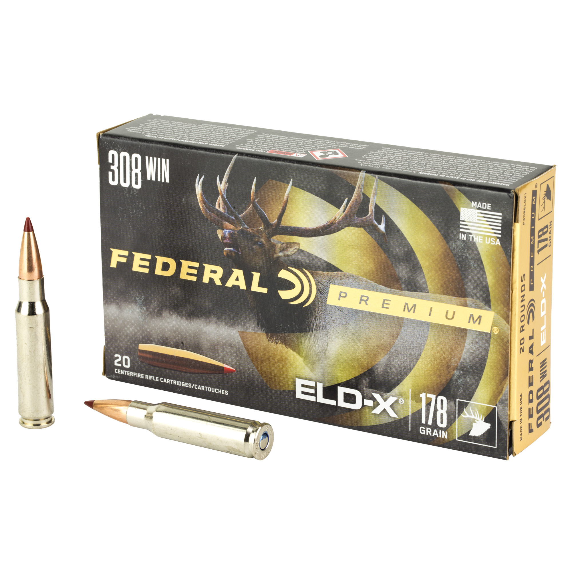 Federal Premium Extremely Low Drag eXpanding 308 Winchester 178gr Polymer Tip – 20rd