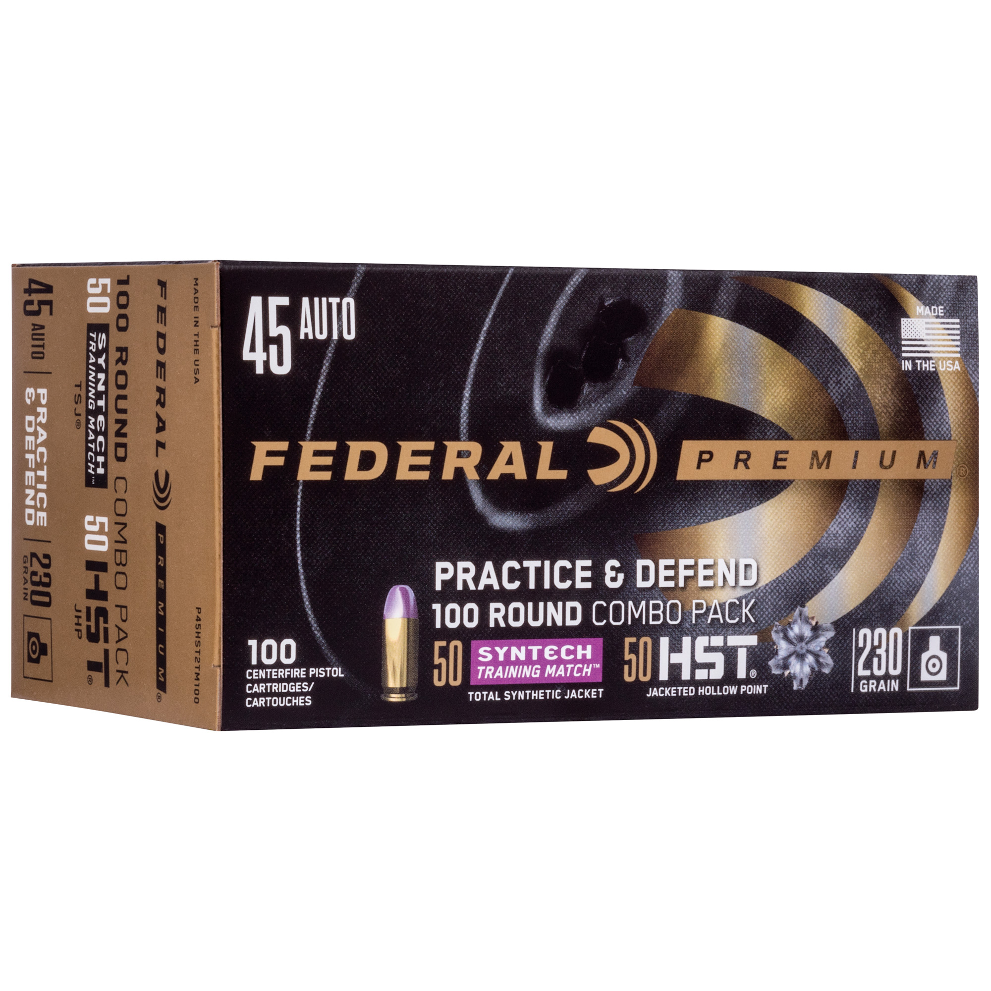 Federal Premium Defense Syntech 45 ACP 230gr Jacketed Hollow Point – 100rd