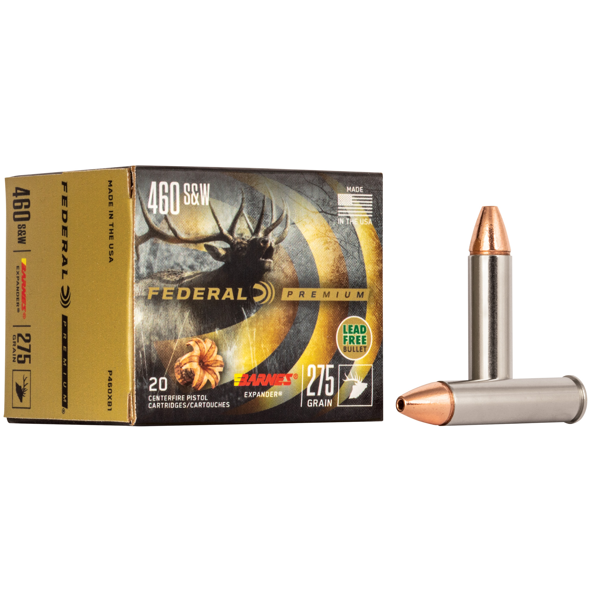 Federal Premium Barnes Expander 460 S&W California Certified Nonlead Ammunition 275gr XPB – 20rd