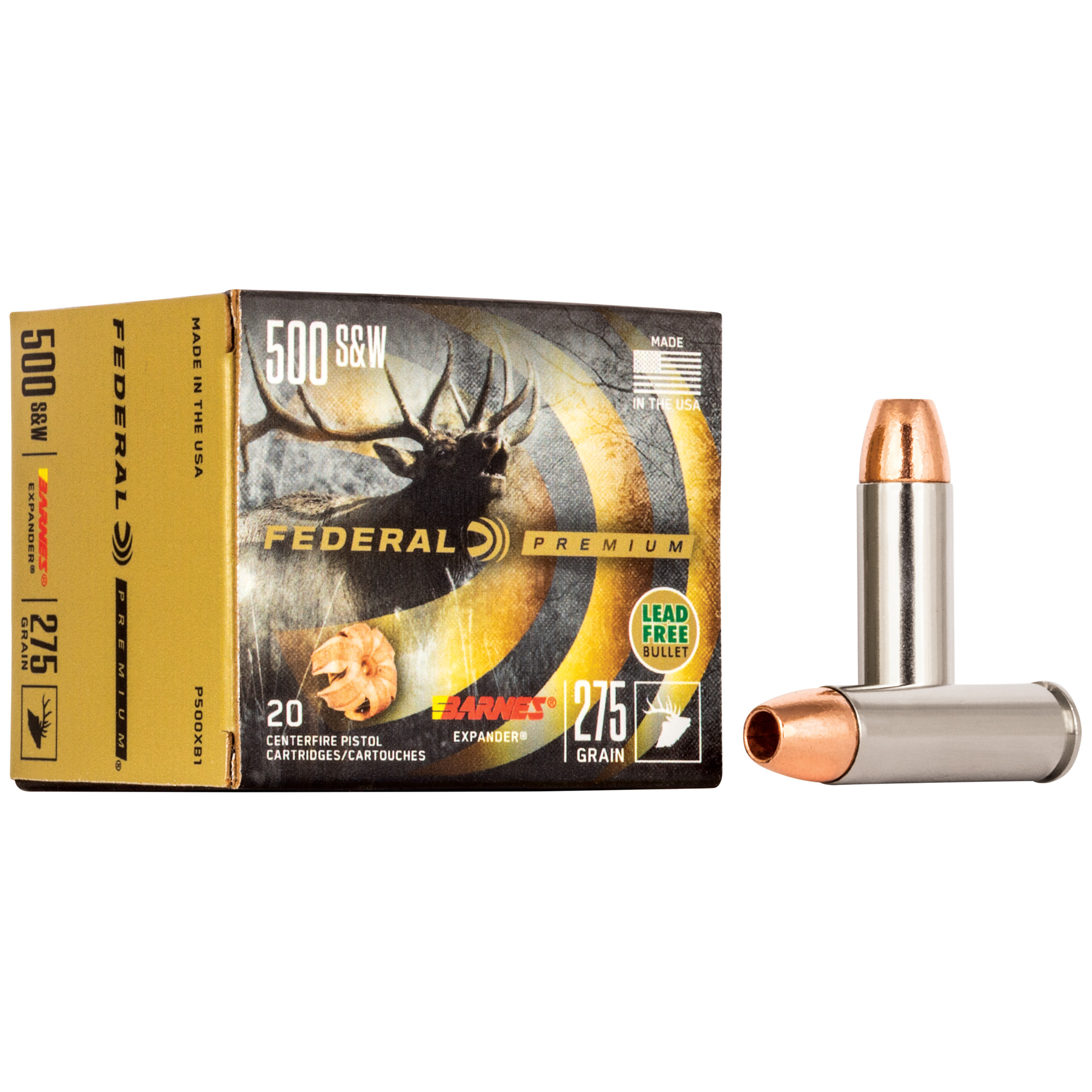 Federal Premium Barnes Expander 500 S&W California Certified Nonlead Ammunition 275gr XPB – 20rd