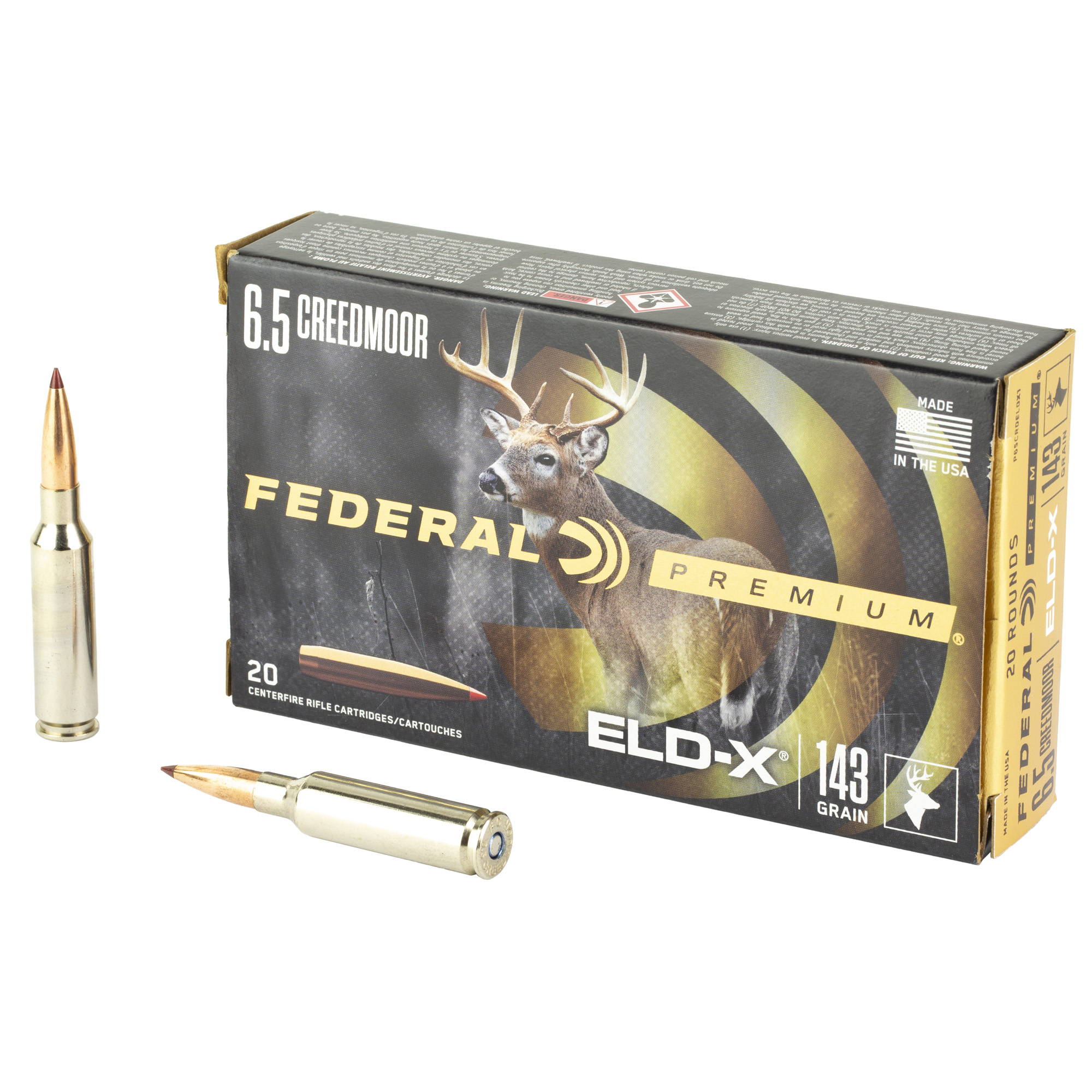 Federal Premium Extremely Low Drag eXpanding 6.5 Creedmoor 143gr Polymer Tip – 20rd