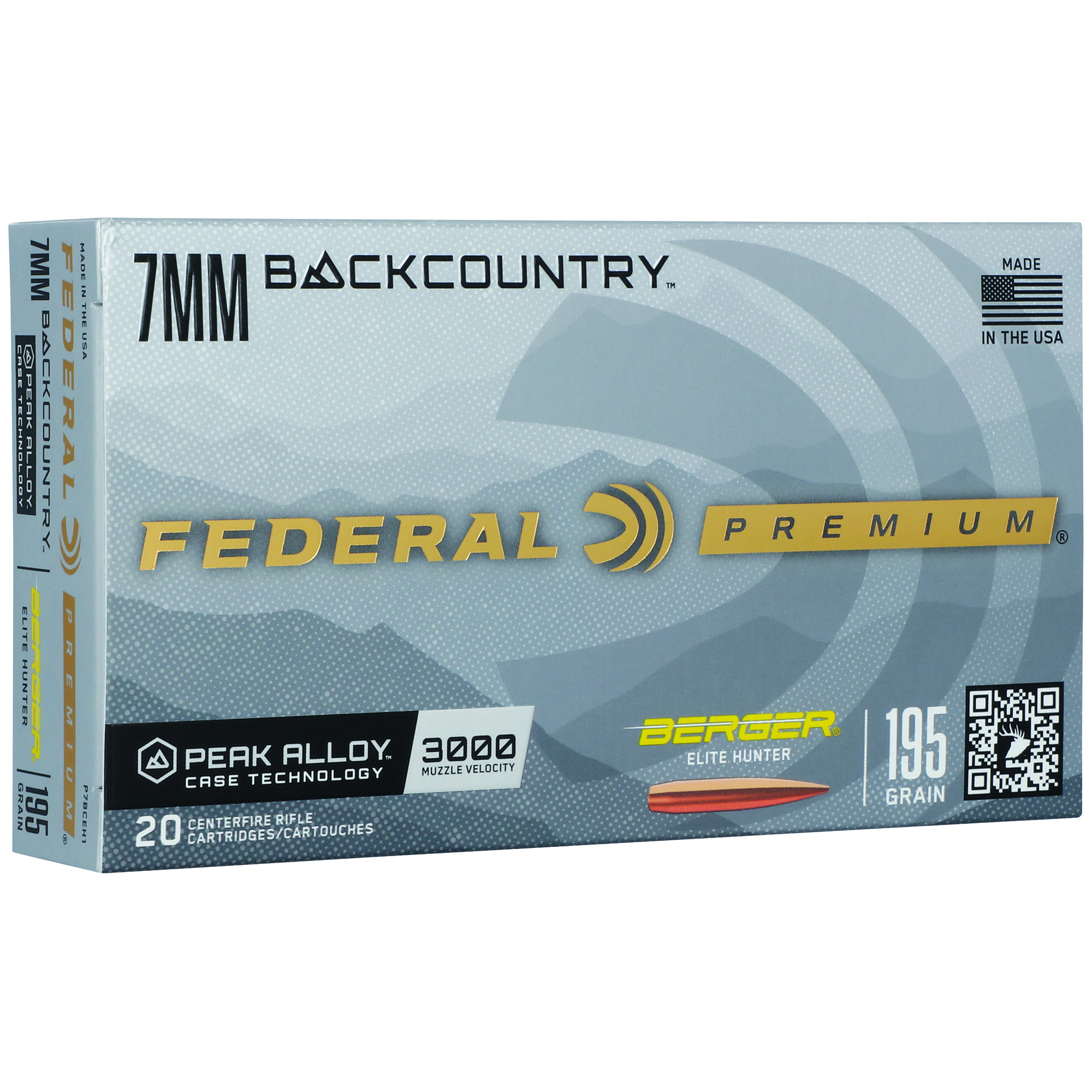 Federal Gold Medal 7MM Backcountry 195gr Berger – 20rd