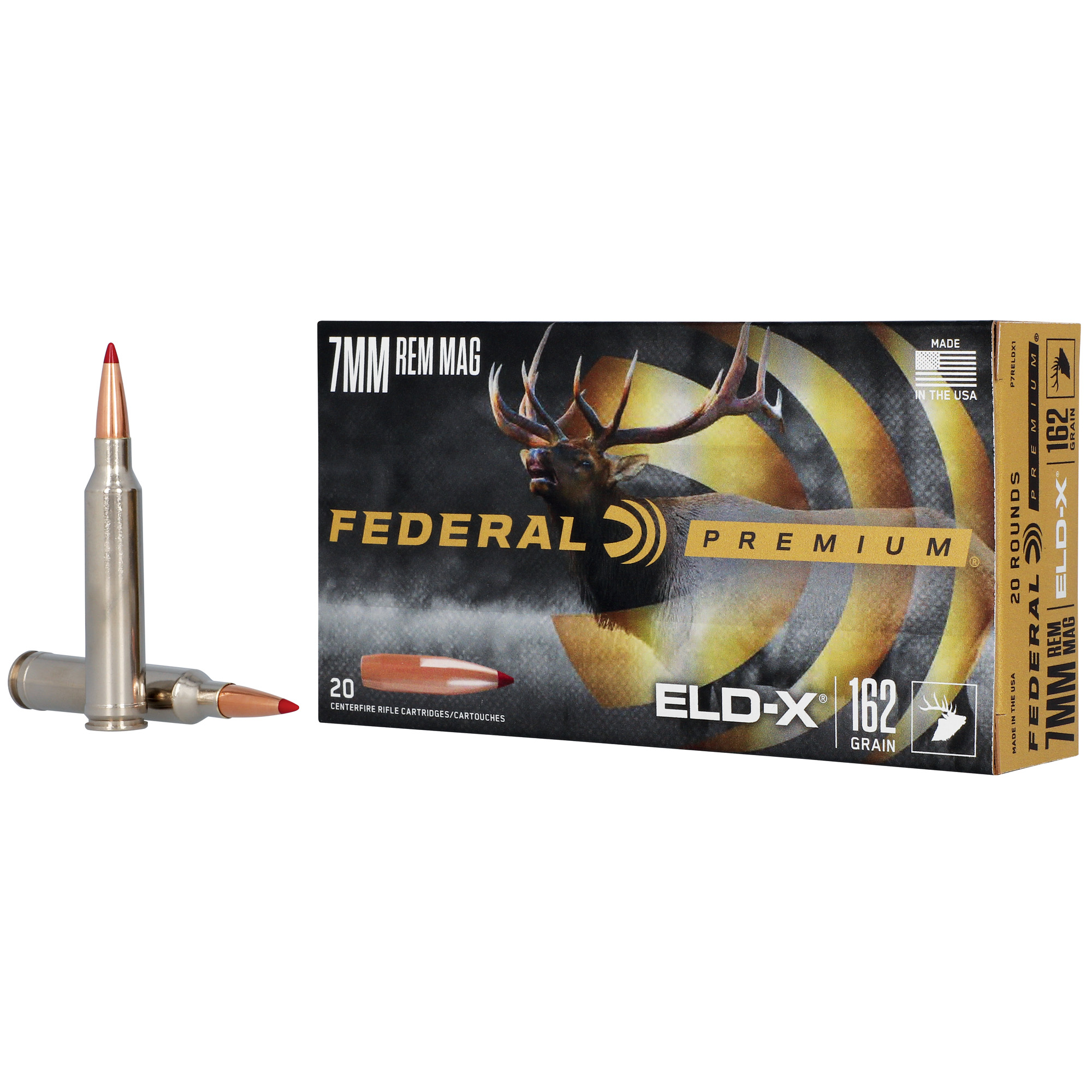 Federal Premium Extremely Low Drag eXpanding 7mm Remington 162gr Polymer Tip – 20rd