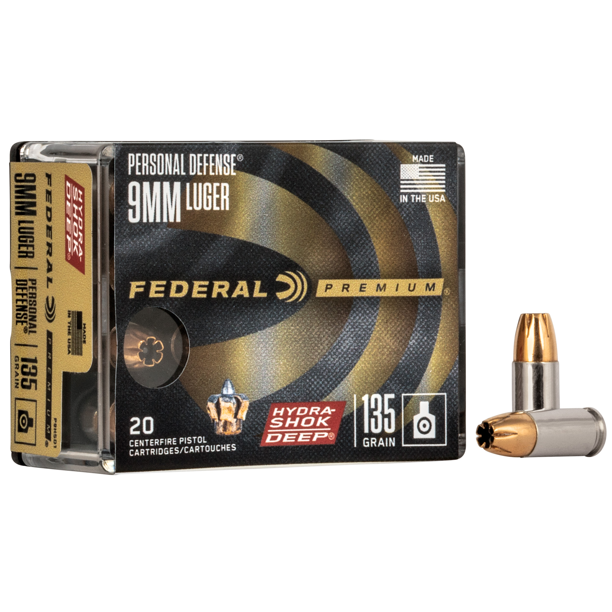 Federal Hydra-Shok Deep 9mm 135gr Hollow Point – 20rd