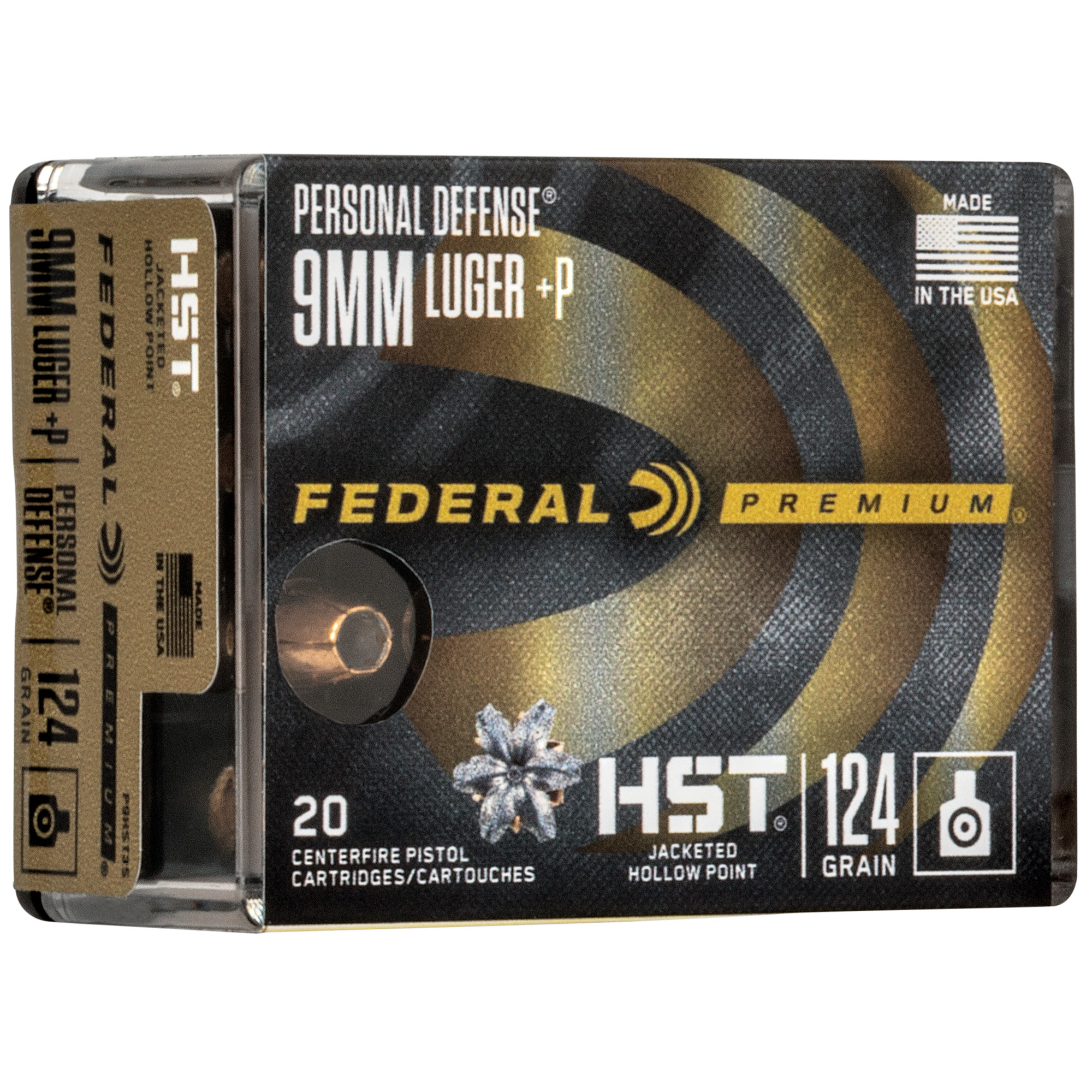 Federal Premium HST 9mm 124gr Jacketed Hollow Point – 20rd