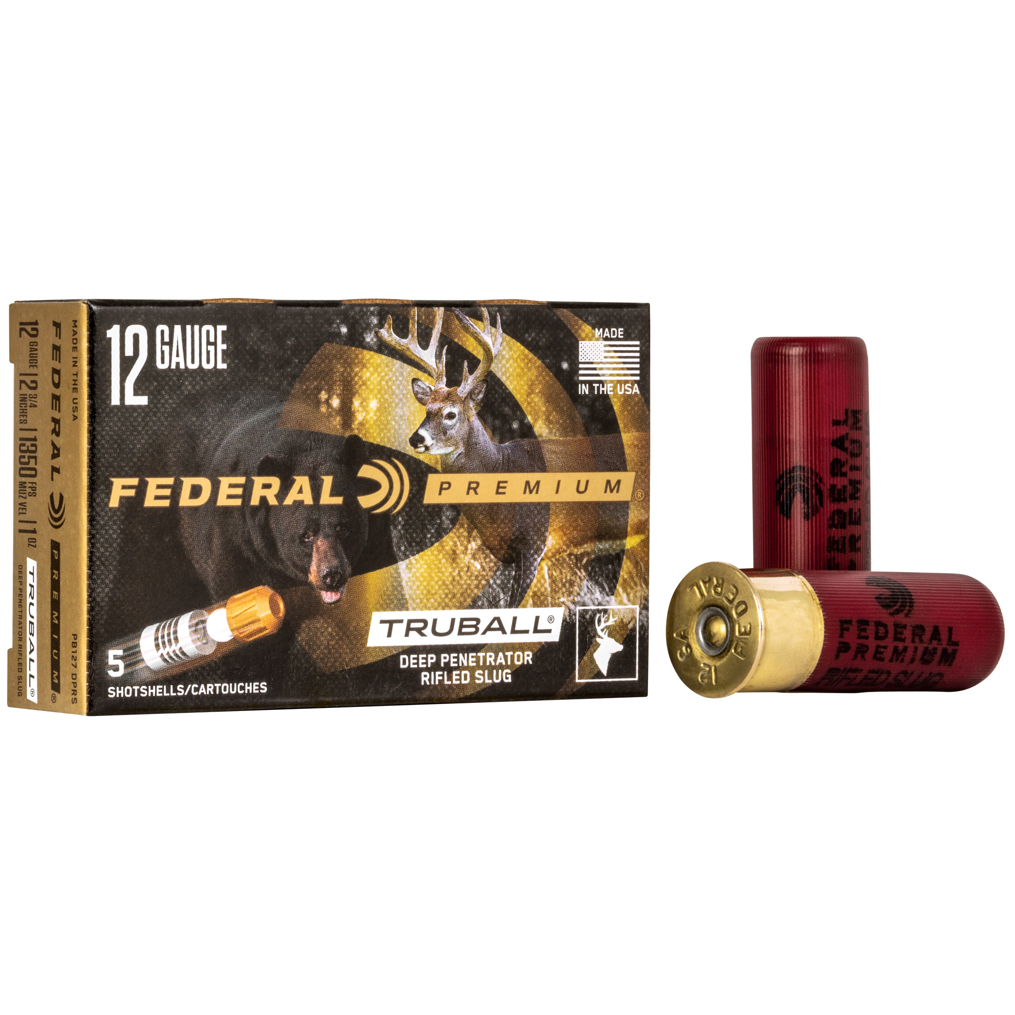 Federal Premium Vital Shok 12 Gauge 2.75″ TruBall – 5rd