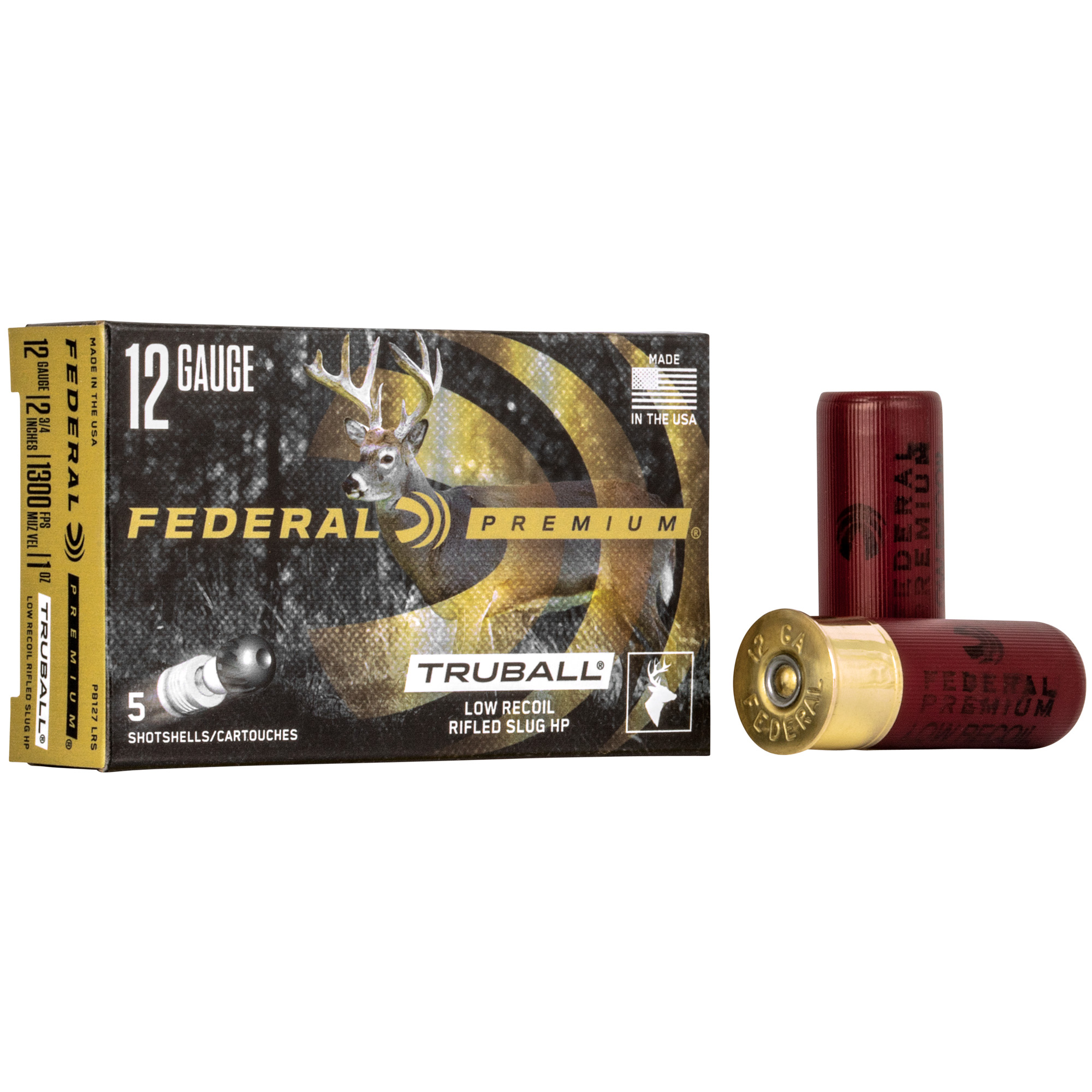 Federal Premium Vital Shok 12 Gauge 2.75″ Low Recoil TruBall – 5rd