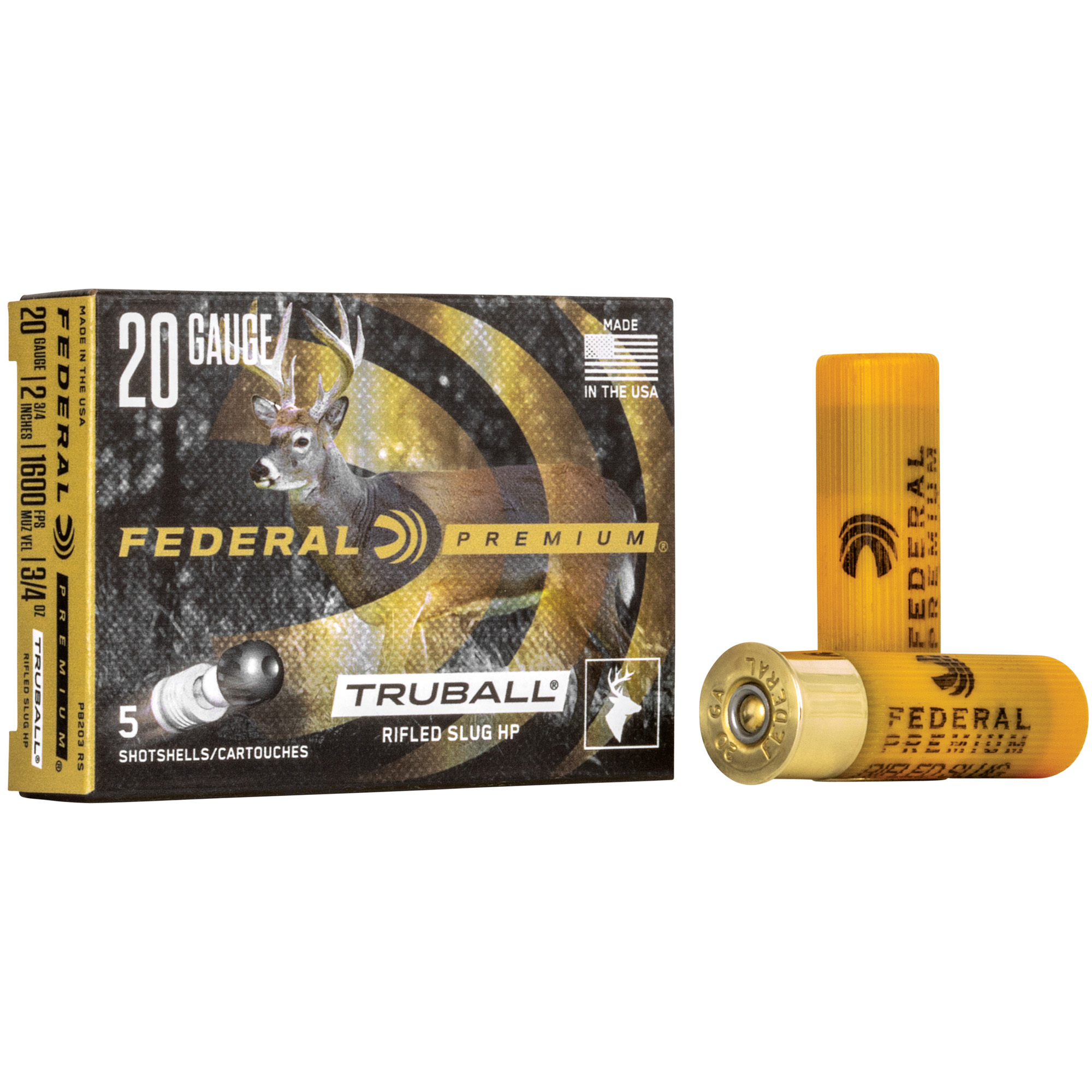 Federal Premium Vital Shok 20 Gauge 2.75″ TruBall – 5rd