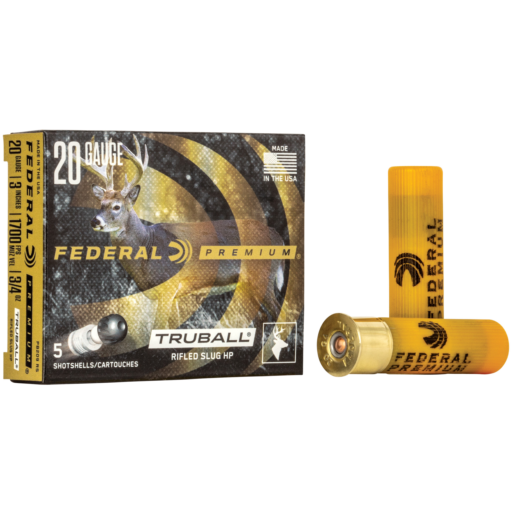 Federal Premium Vital Shok 20 Gauge 3″ Slug – 5rd