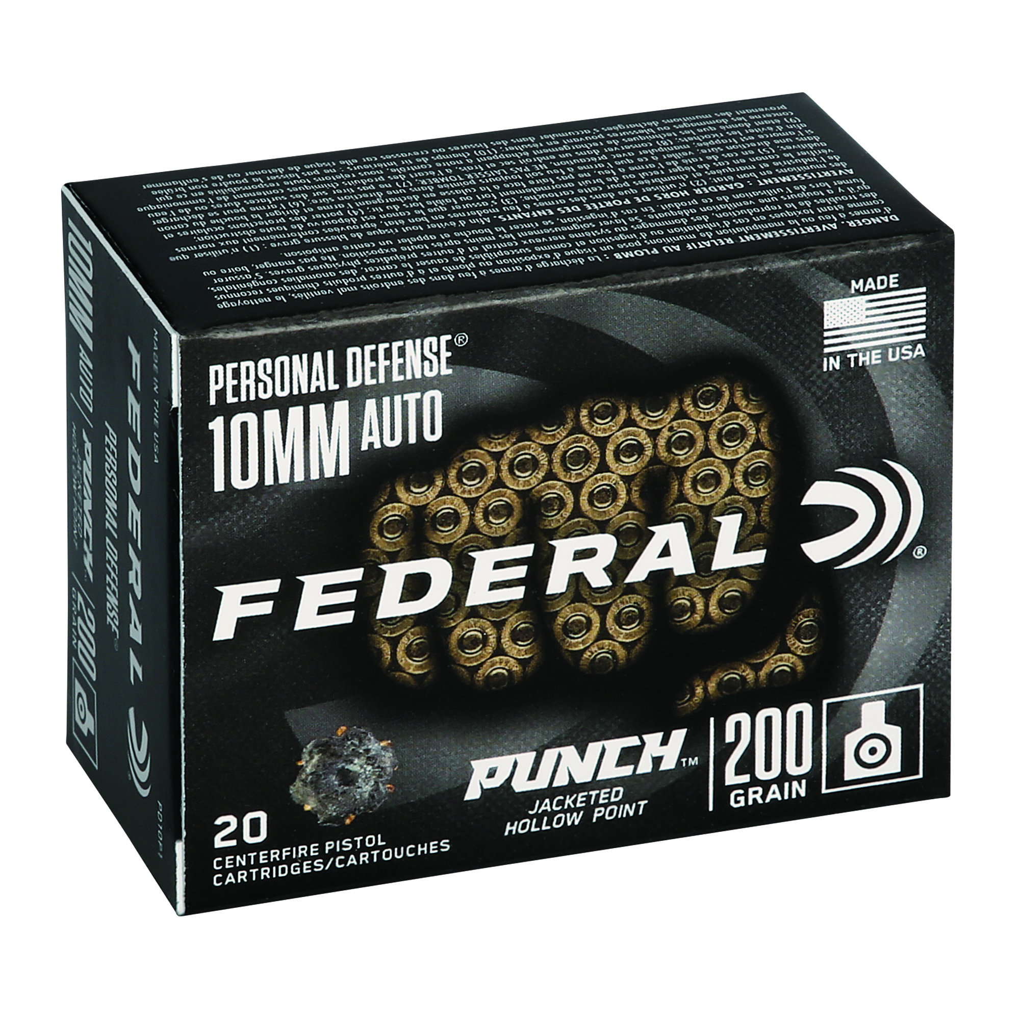 Federal Premium Punch 10mm 200gr Jacketed Hollow Point – 20rd