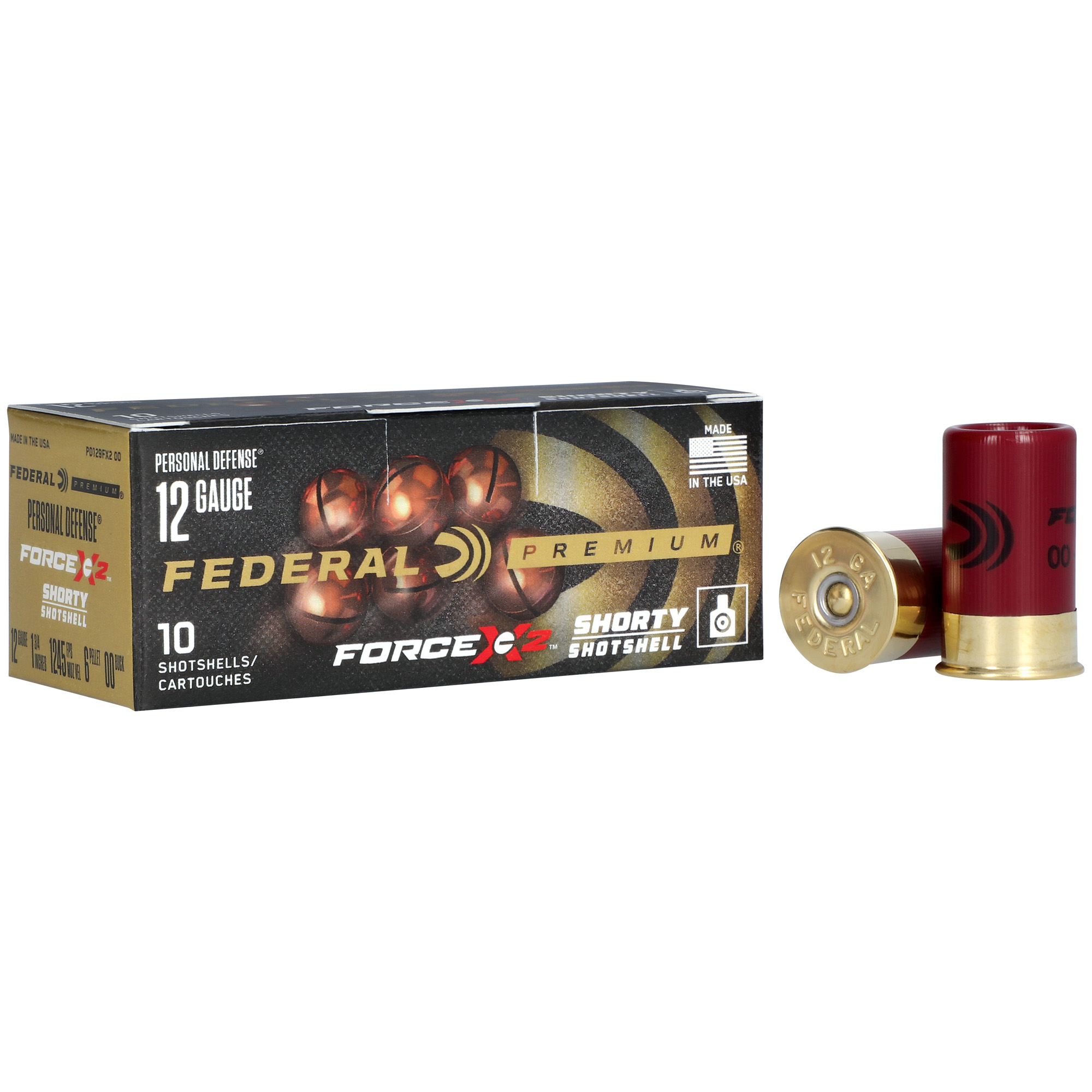 Federal Premium Force X2 12 Gauge 1.75″ 00 Buck Buckshot – 10rd