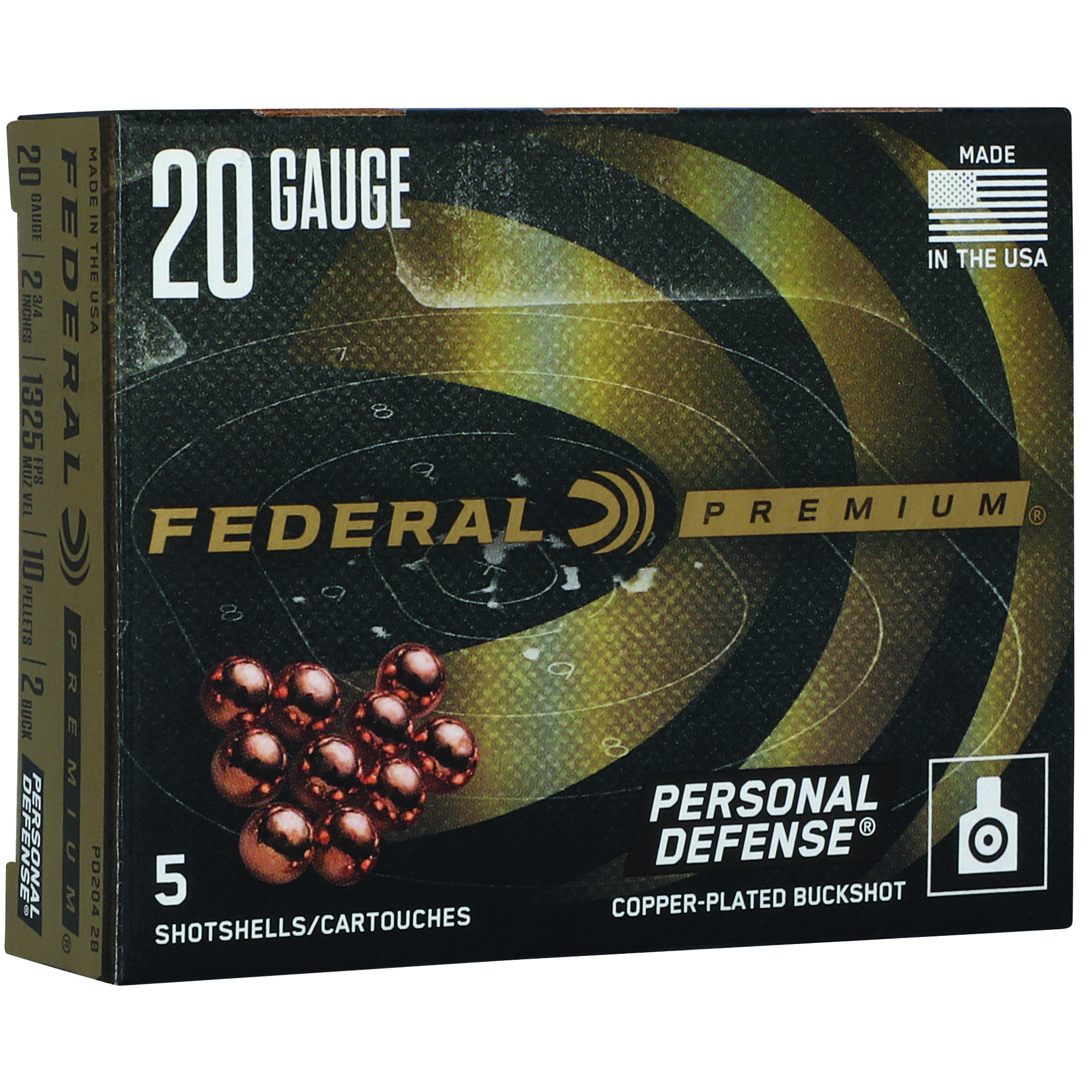 Federal PERSONAL DEFENSE FLITECONTROL WAD 20 Gauge 2.75″ 2 Buck Copper – 5rd