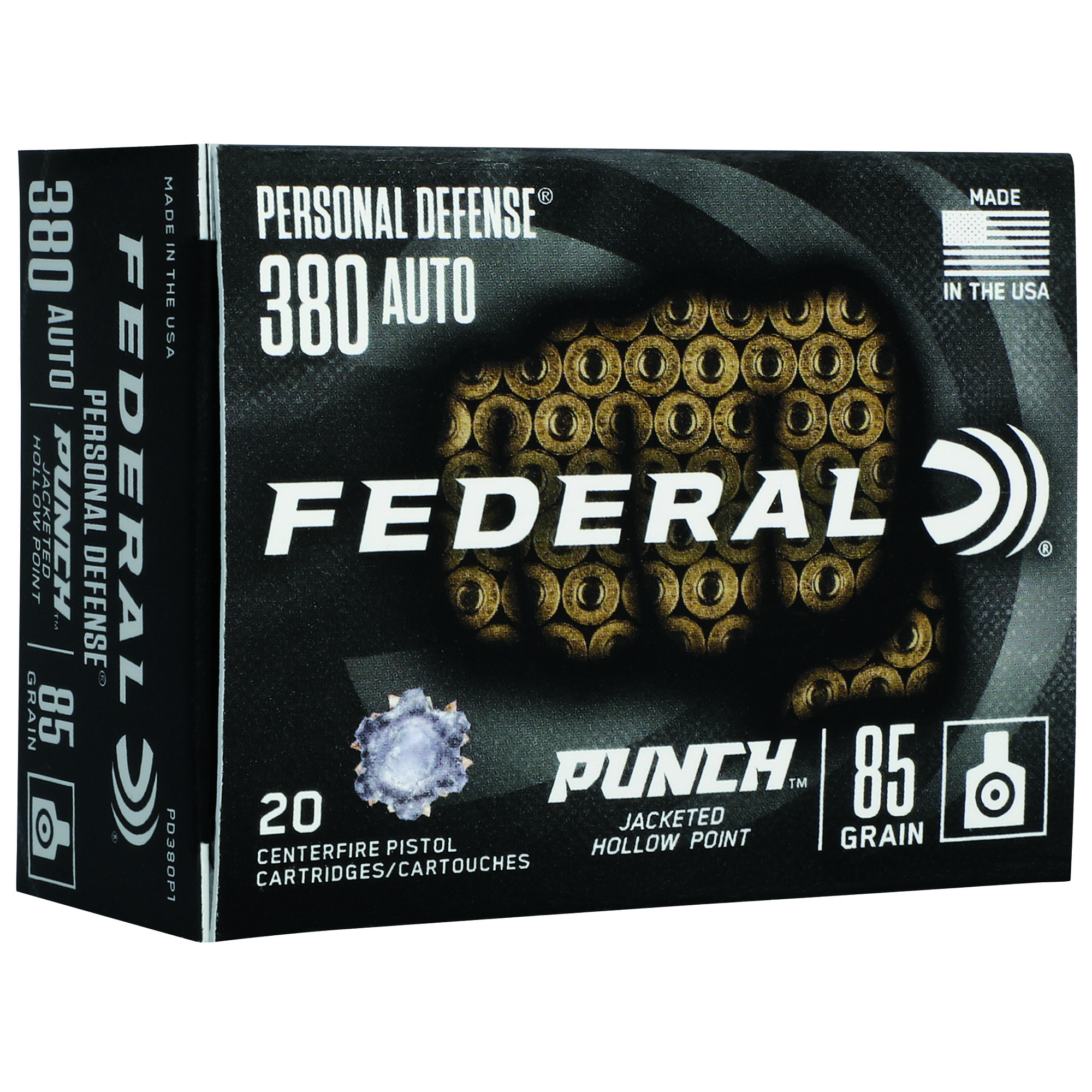 Federal Premium Punch 380 ACP 85gr Jacketed Hollow Point – 20rd