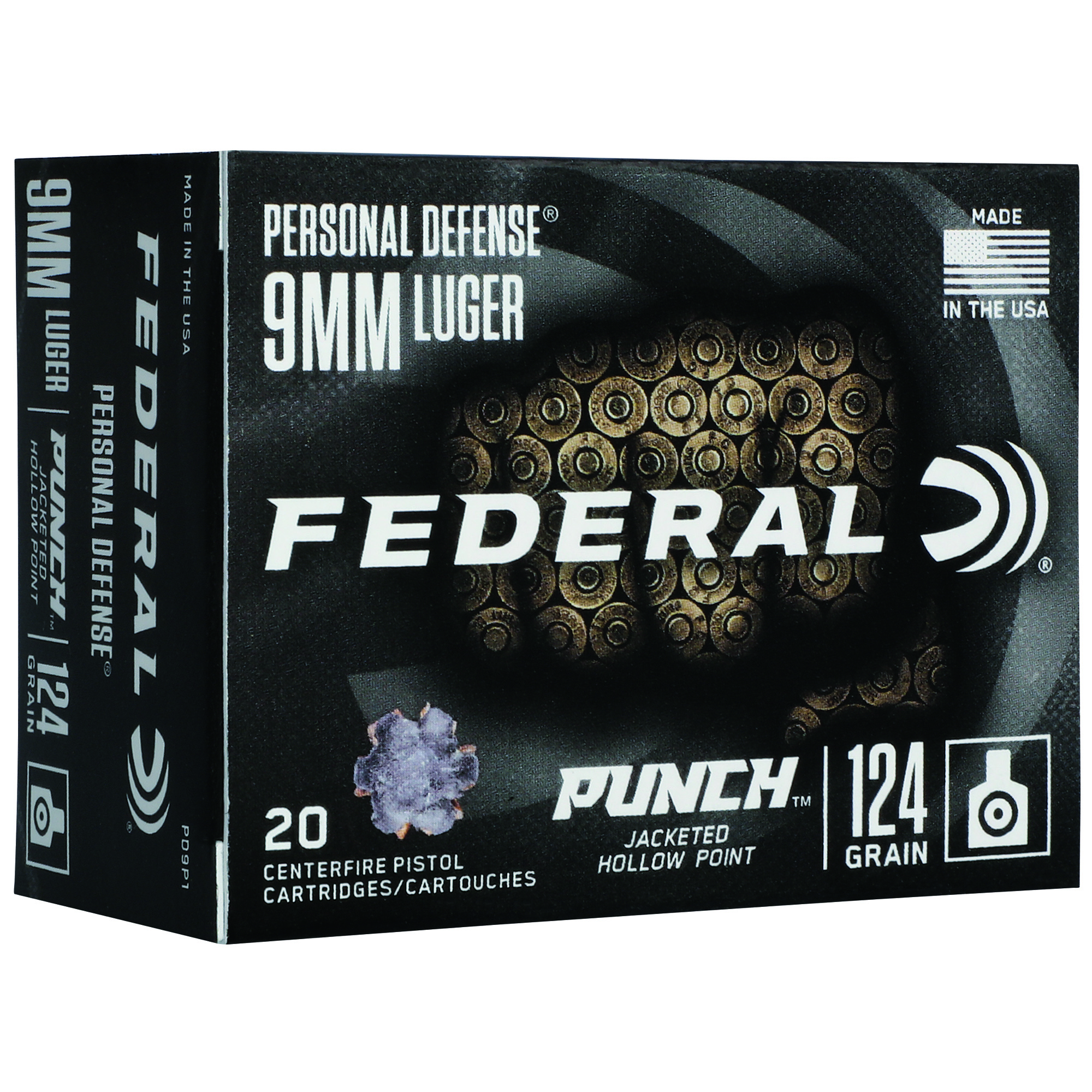 Federal Premium Punch 9mm 124gr Jacketed Hollow Point – 20rd