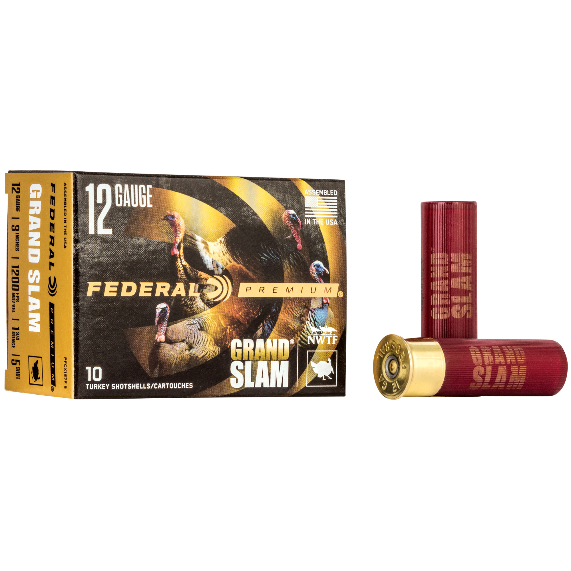 Federal Grand Slam 12 Gauge 3″ Flight Control #5 Shotshell – 10rd