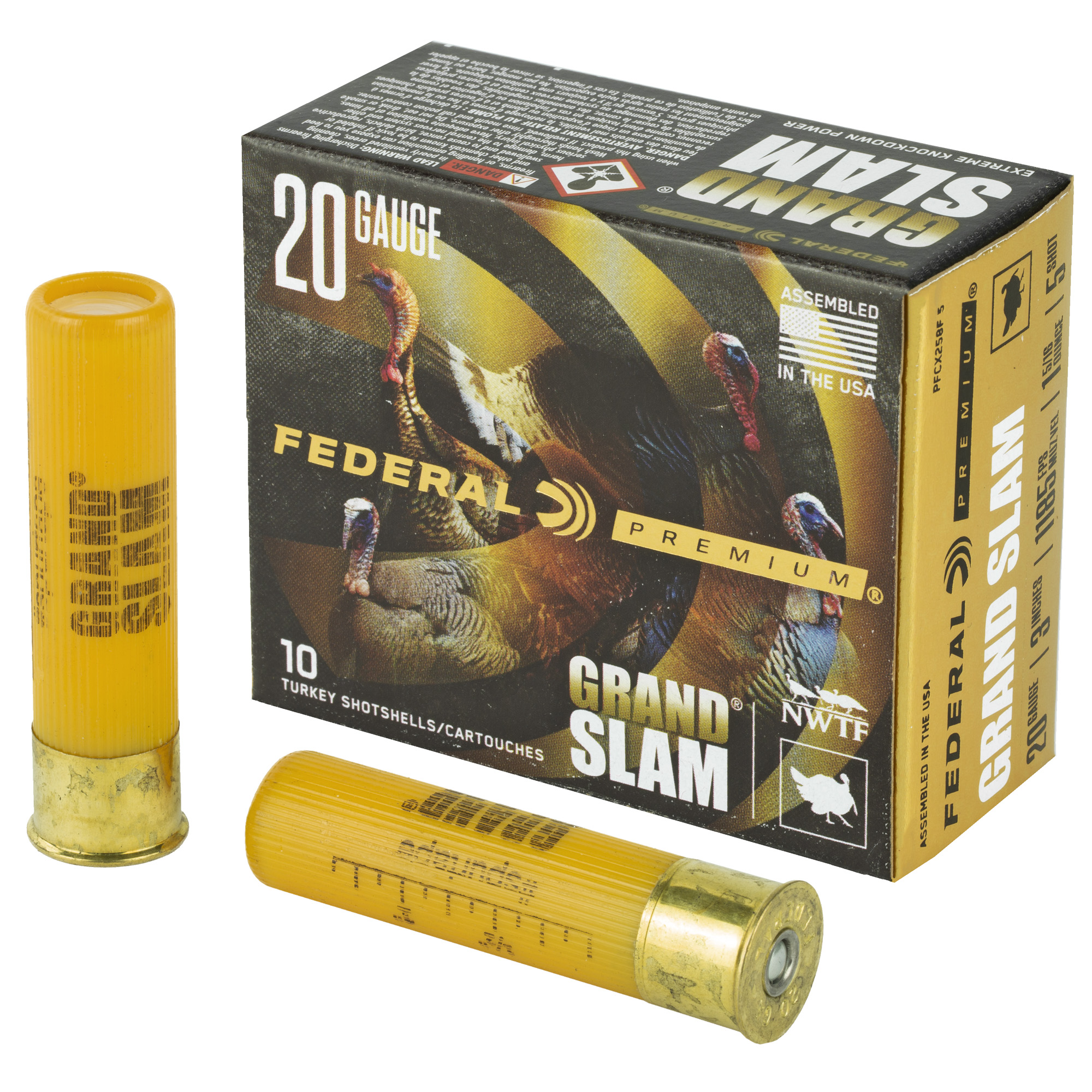 Federal Grand Slam 20 Gauge 3″ Flight Control #5 Shotshell – 10rd