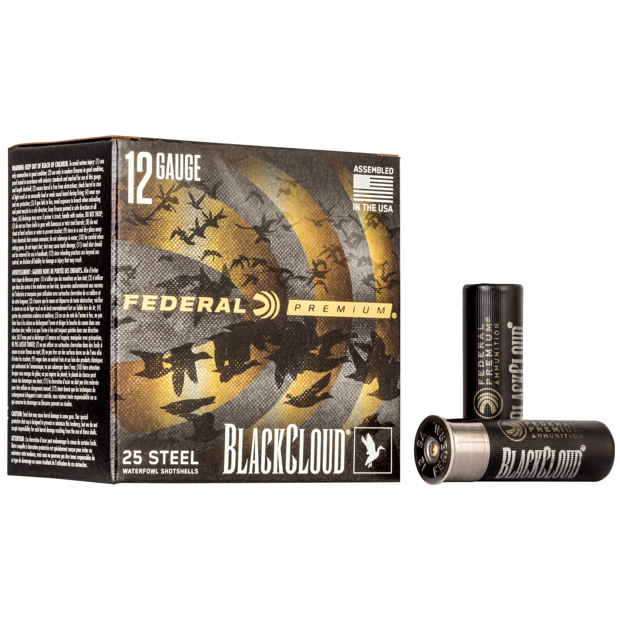 Federal Premium Black Cloud 12 Gauge 3″ #2 Steel Shot – 25rd