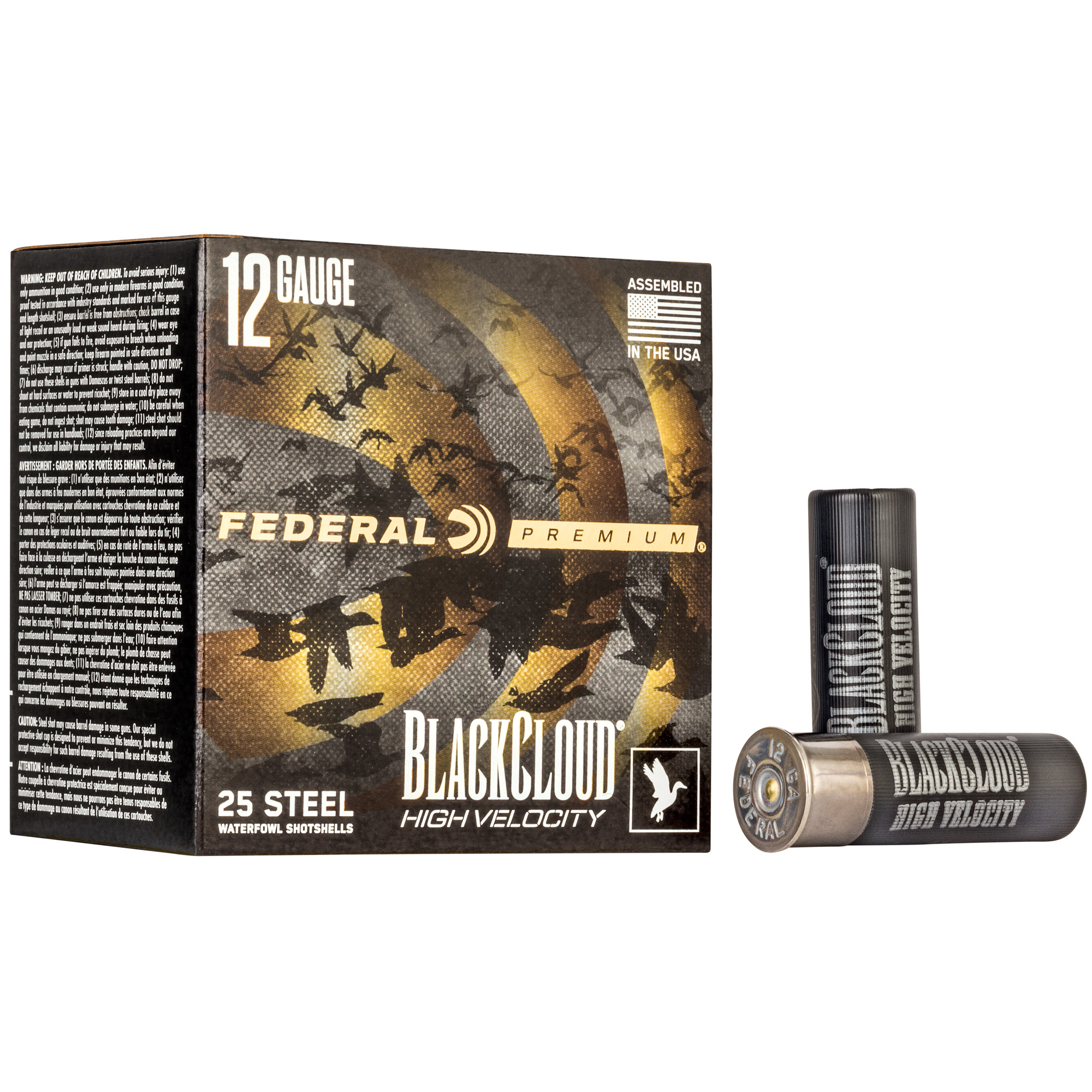 Federal Premium Black Cloud 12 Gauge 3″ #3 Steel Shot – 25rd