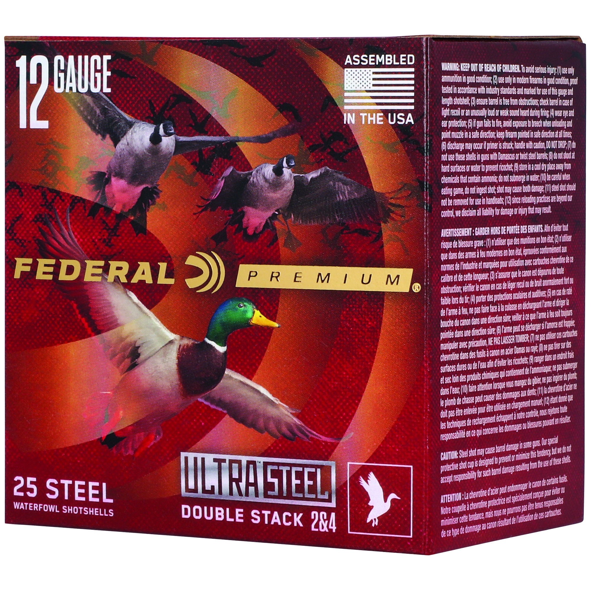 Federal Ultra Steel FLIGHTCONTROL FLEX WAD 12 Gauge 3″ #2 and #4 Steel Shot – 25rd