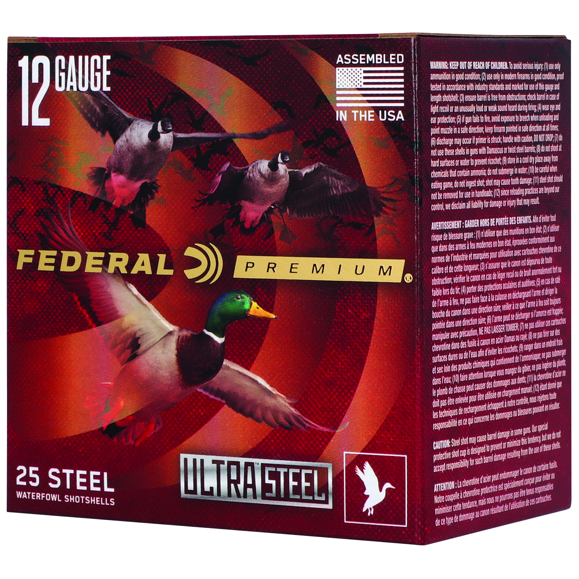 Federal Ultra Steel FLIGHTCONTROL FLEX WAD 12 Gauge 3″ #2 Steel Shot – 25rd