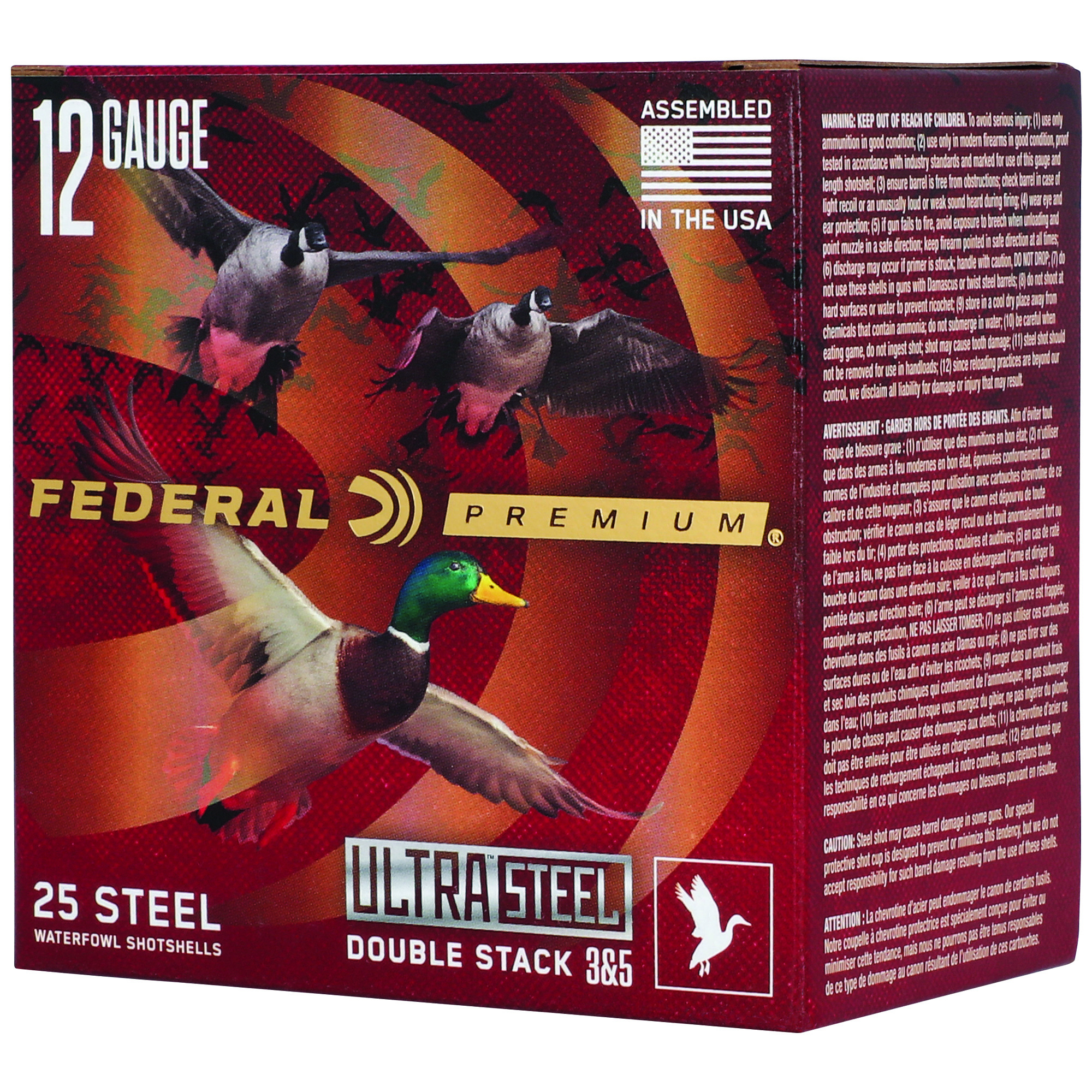 Federal Ultra Steel FLIGHTCONTROL FLEX WAD 12 Gauge 3″ #3 and #5 Steel Shot – 25rd