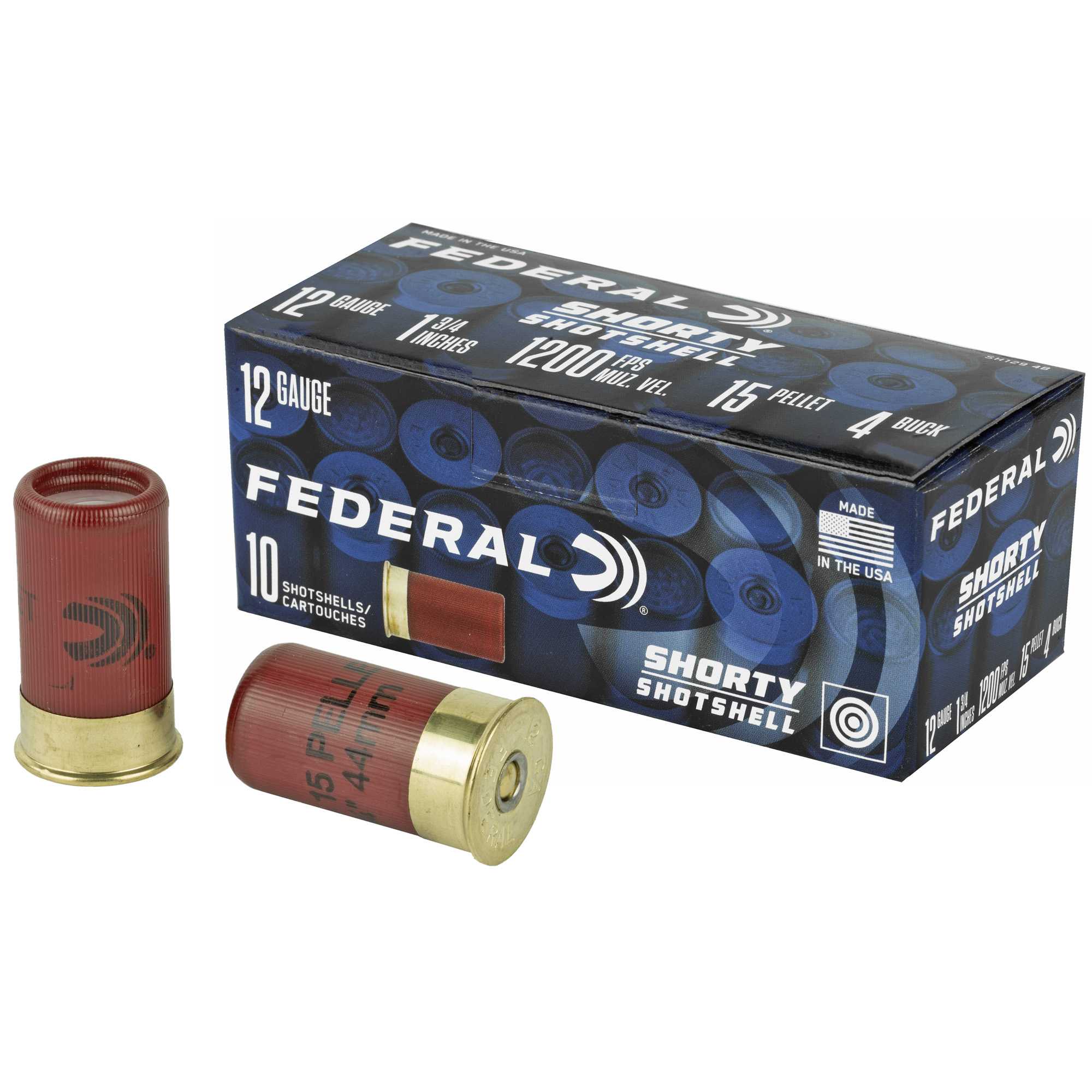 Federal Shorty Shotshell 12 Gauge 1.75″ Buckshot – 10rd