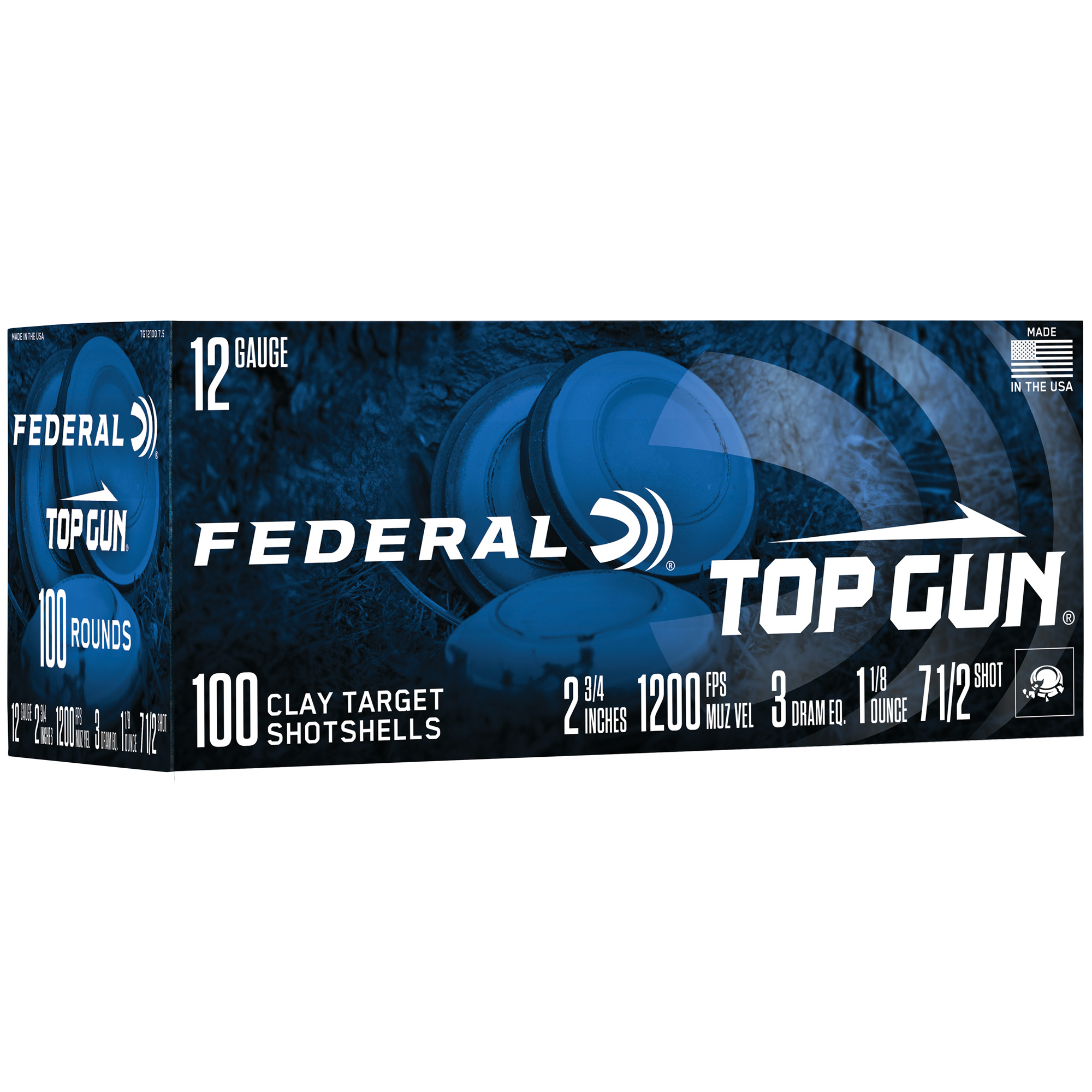 Federal Top Gun 12 Gauge 2.75″ #7.5 Lead – 100rd