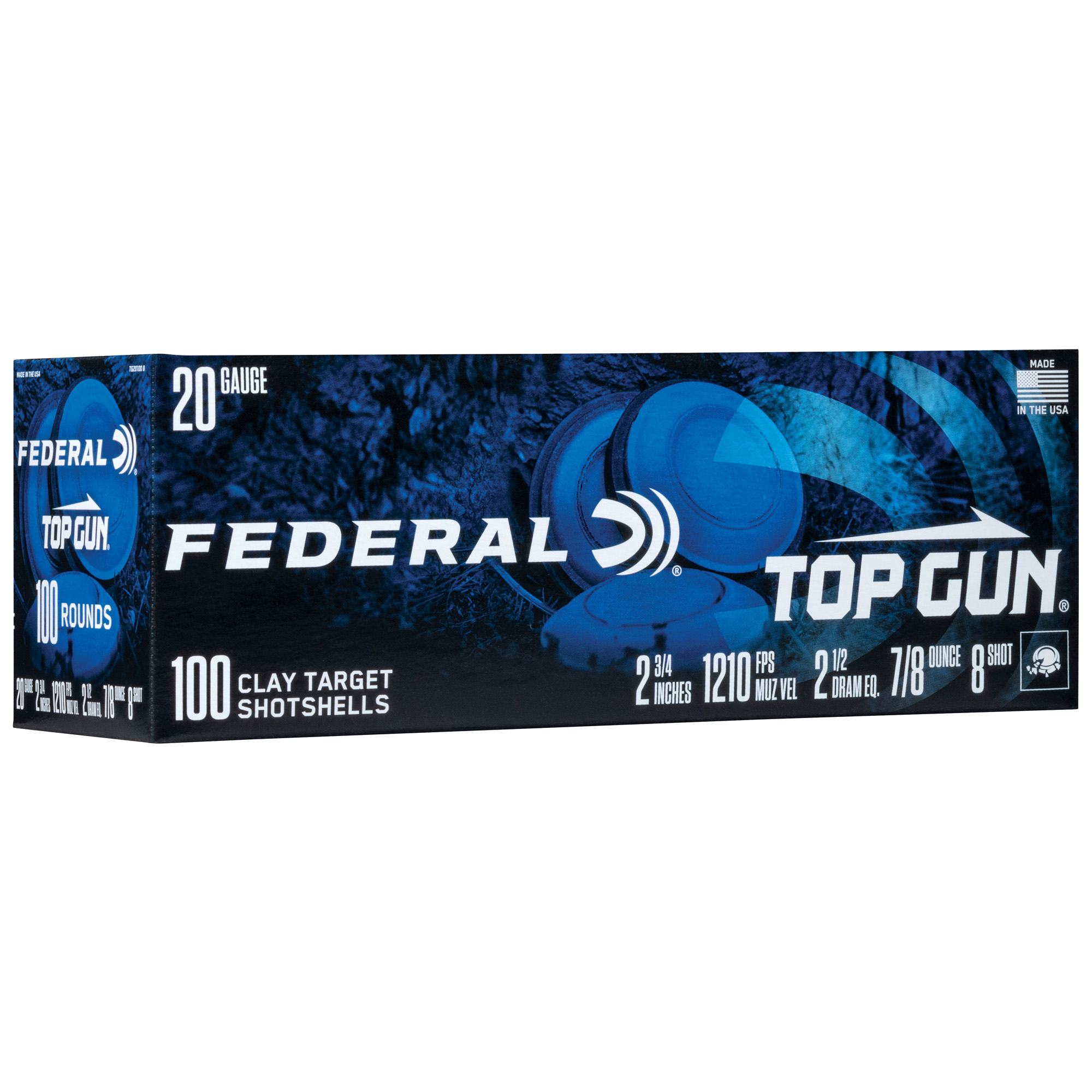 Federal Top Gun 20 Gauge 2.75″ #8 Lead – 100rd