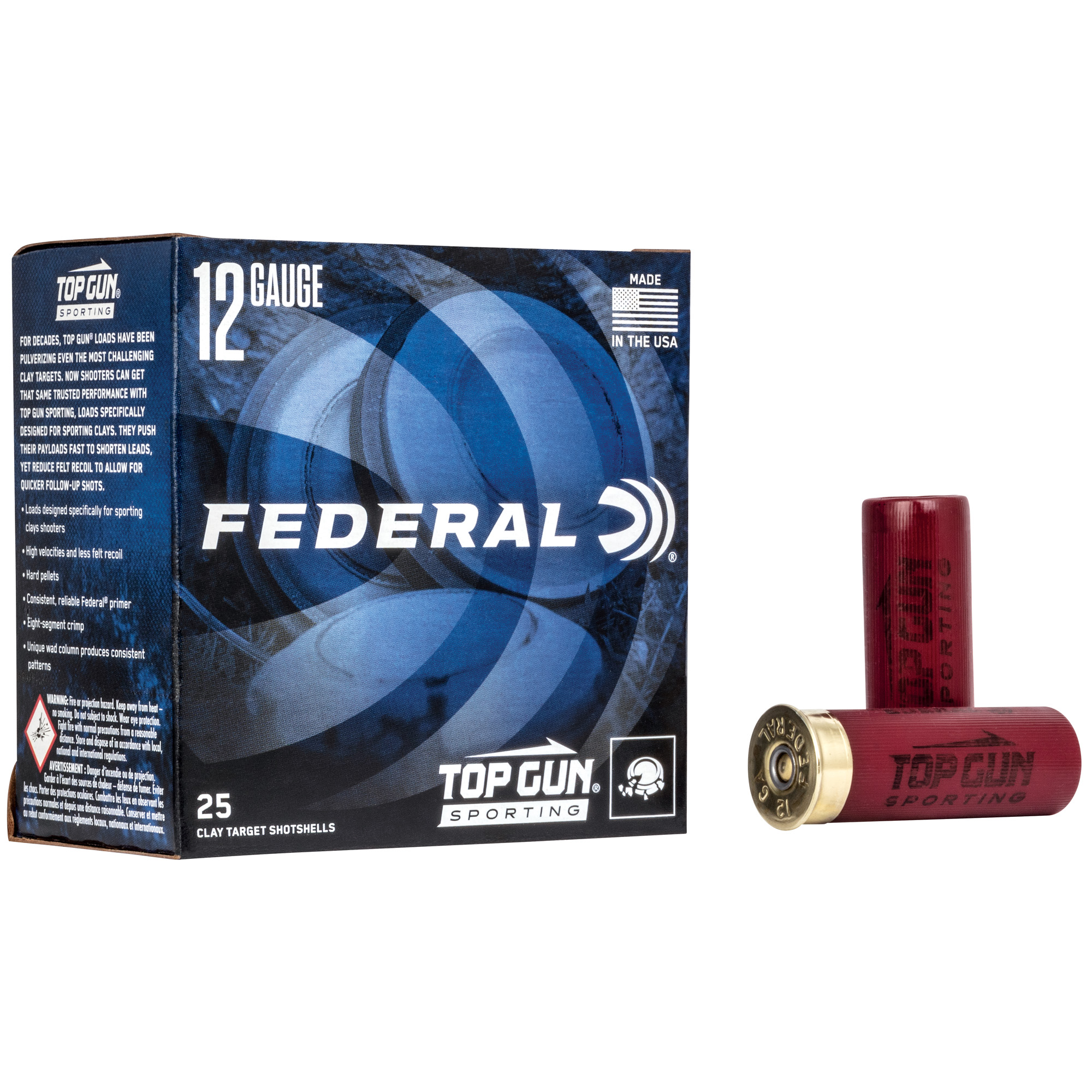 Federal Top Gun 12 Gauge 2.75″ #7.5 Lead – 25rd