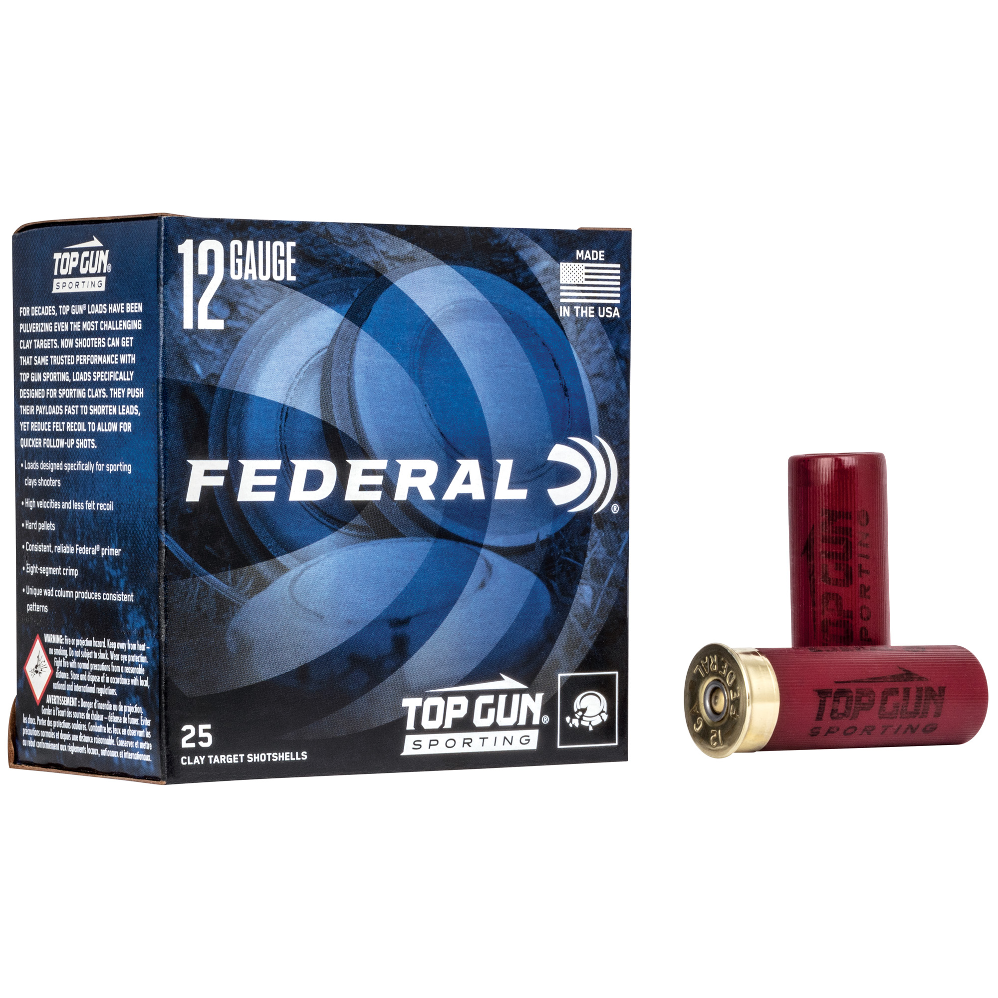 Federal Top Gun 12 Gauge 2.75″ #8 Lead – 25rd