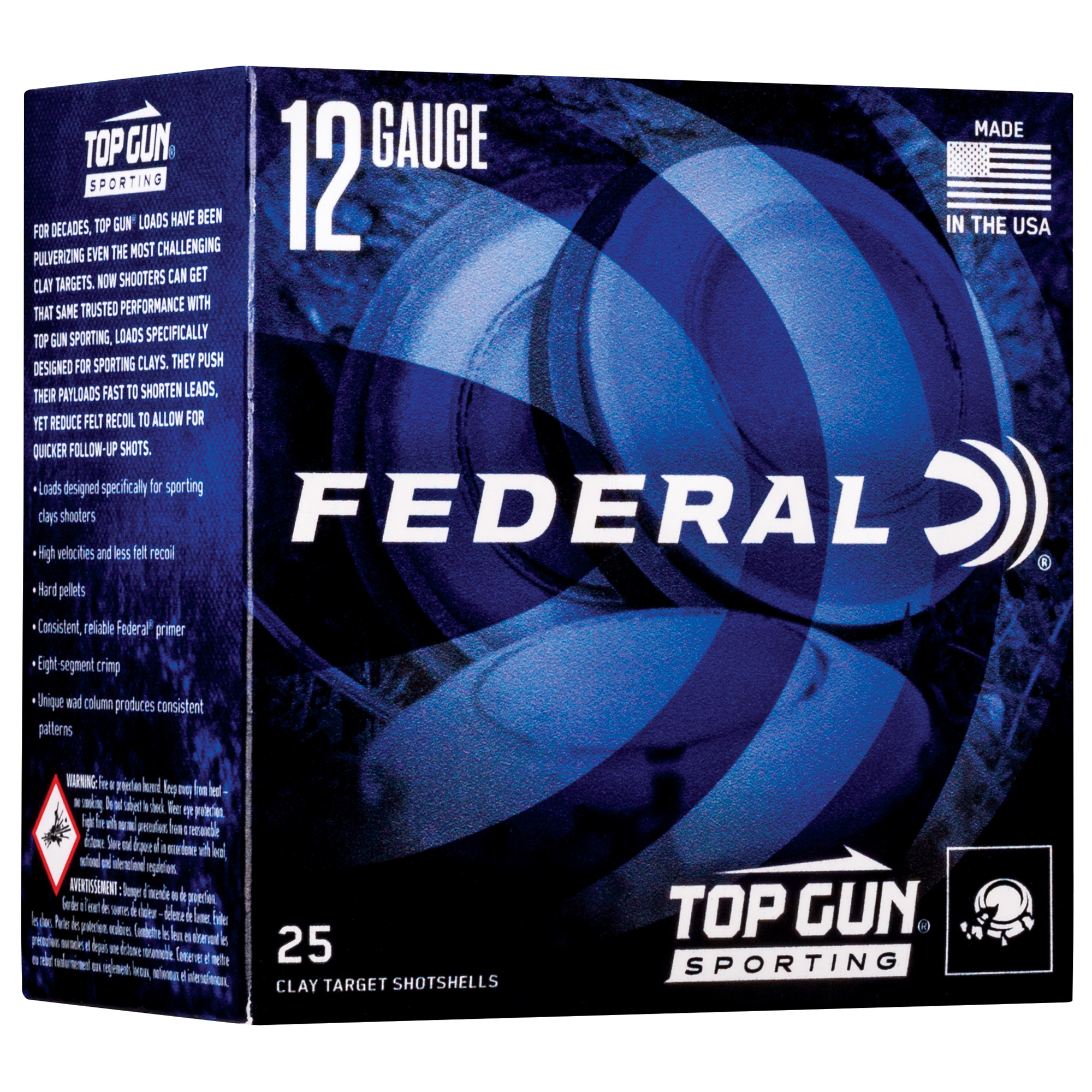 Federal Top Gun 12 Gauge 2.75″ #7.5 Lead – 25rd