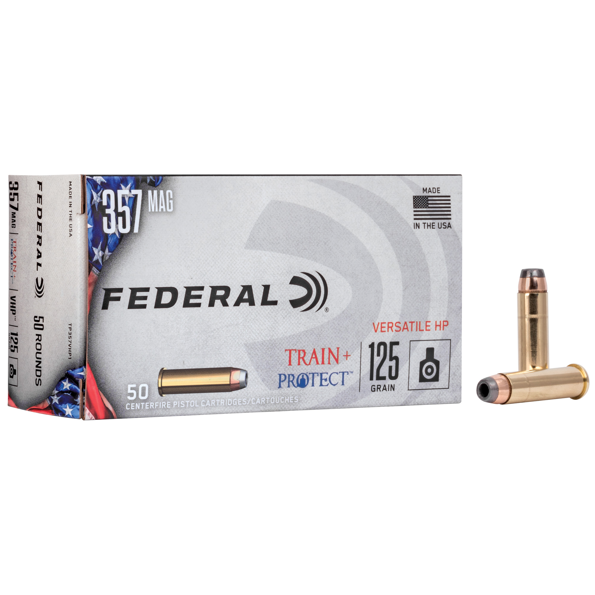 Federal Train & Protect 357 Magnum 125gr Versatile Hollow Point – 50rd