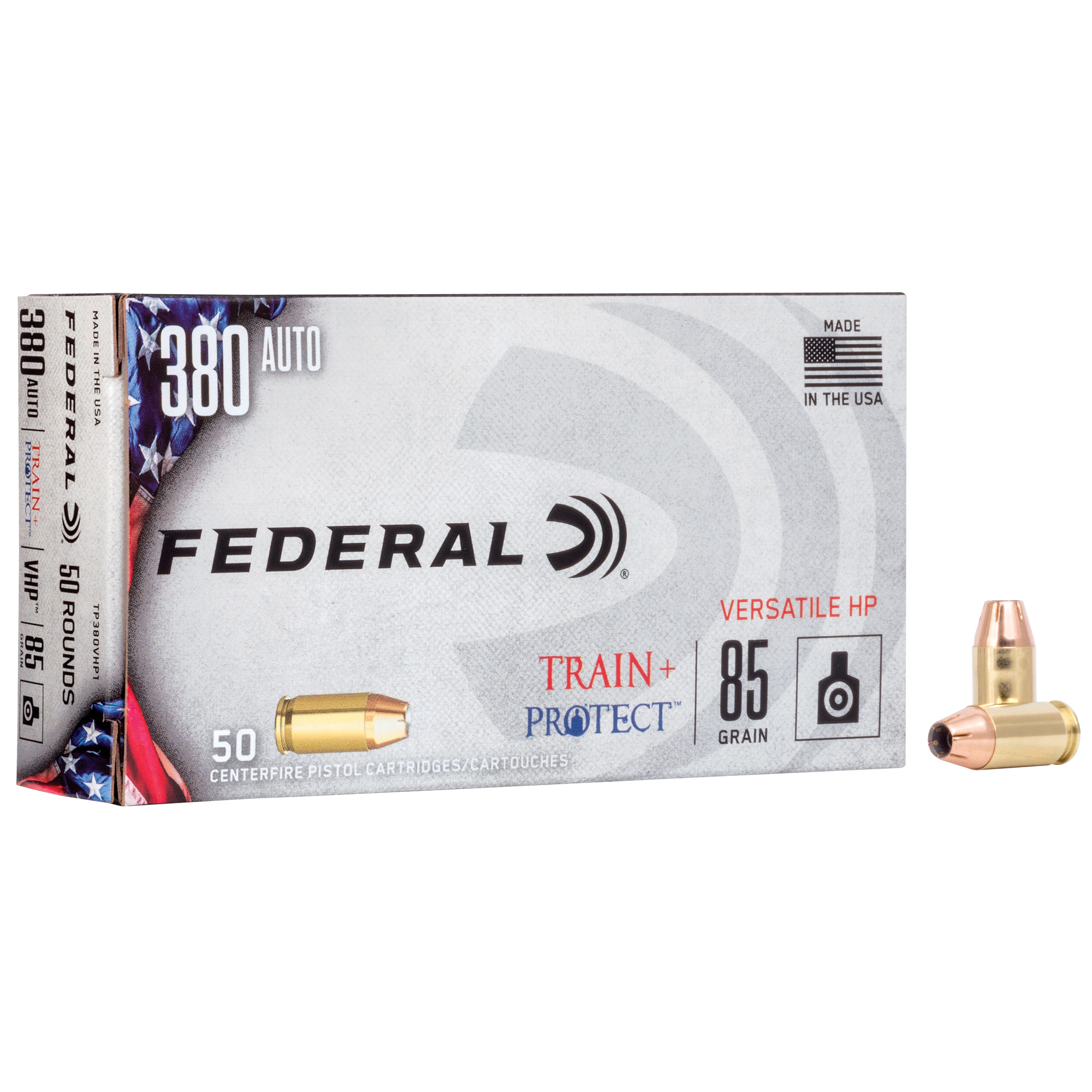 Federal Train & Protect 380 ACP 85gr Versatile Hollow Point – 50rd