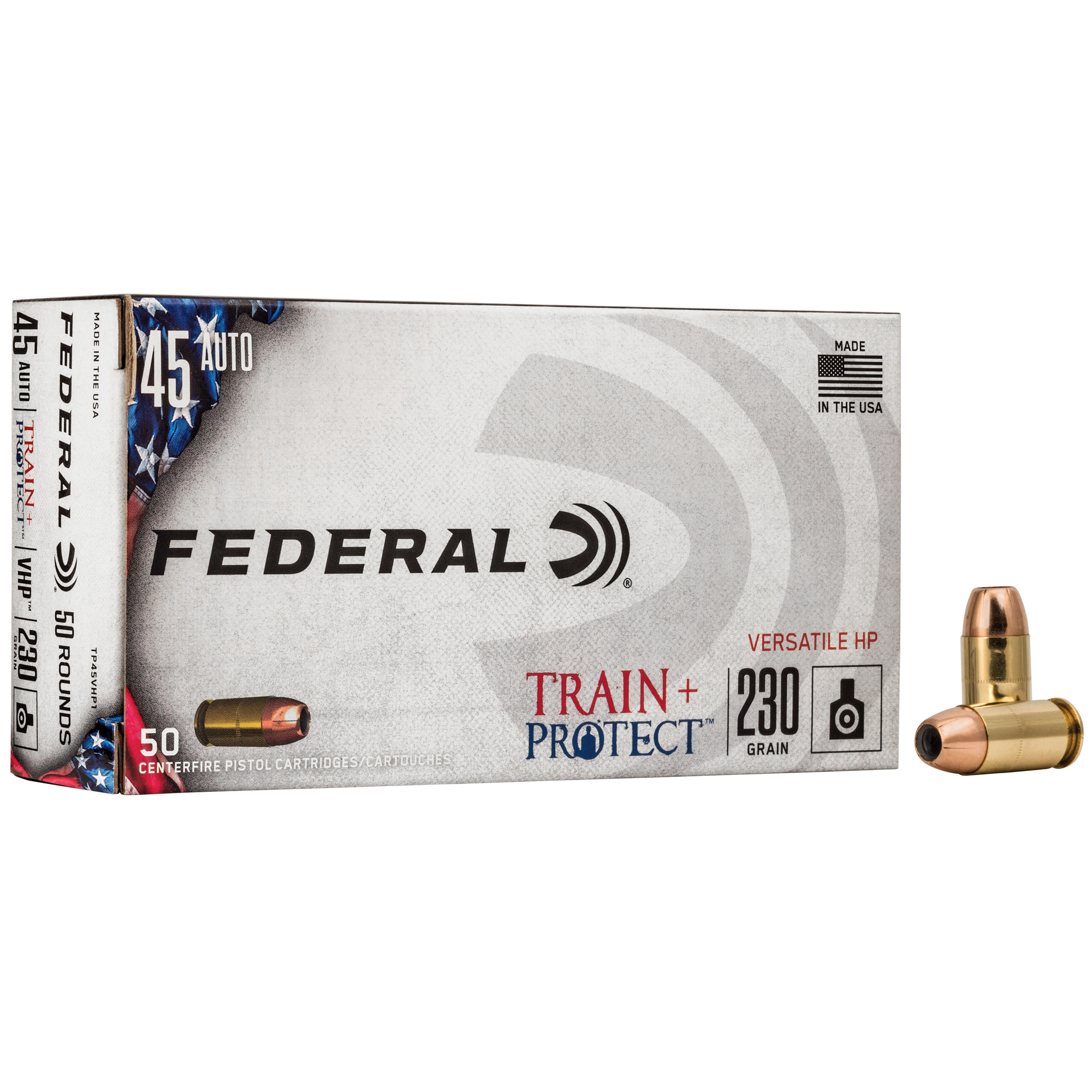 Federal Train & Protect 45 ACP 230gr Versatile Hollow Point – 50rd