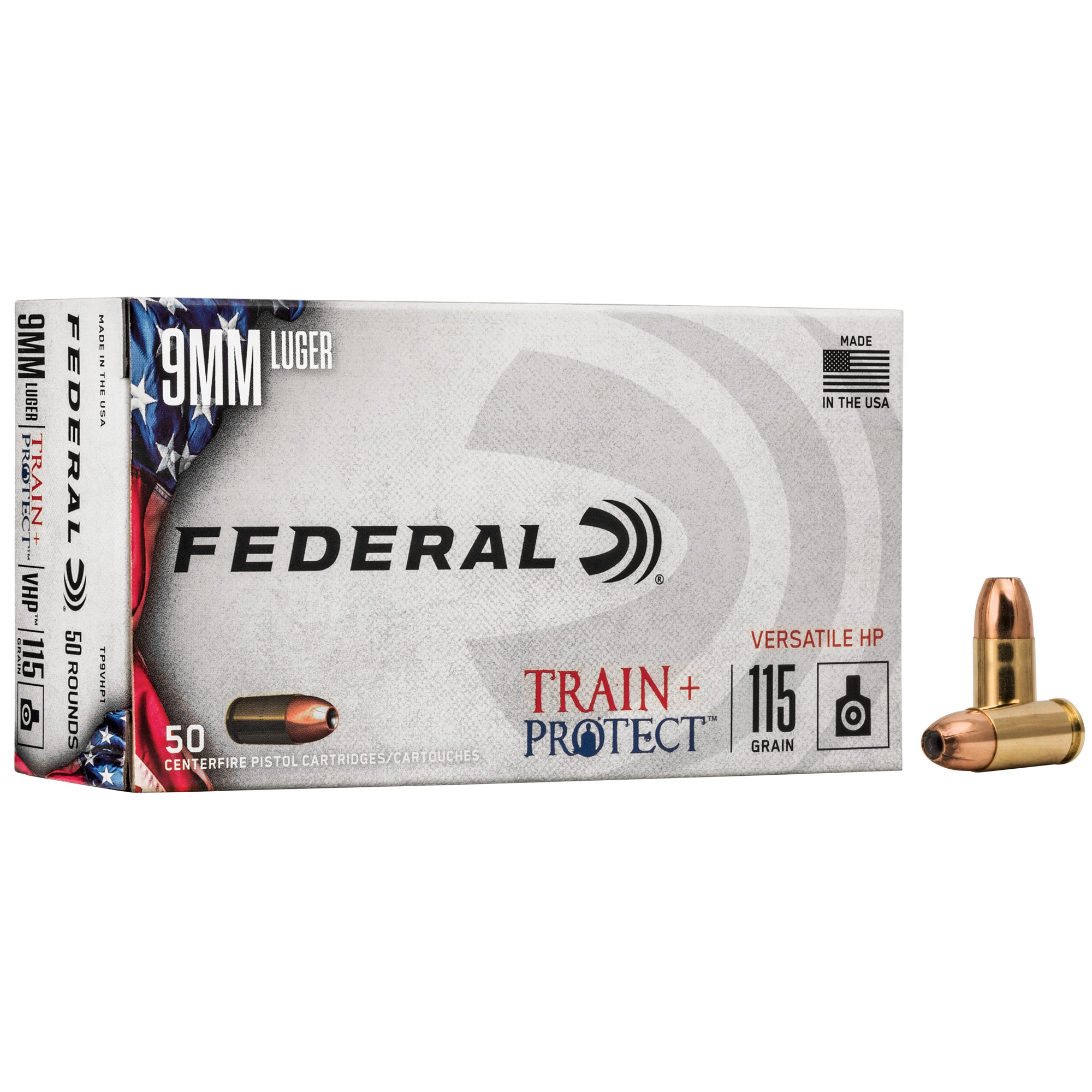 Federal Train & Protect 9mm 115gr Versatile Hollow Point – 50rd