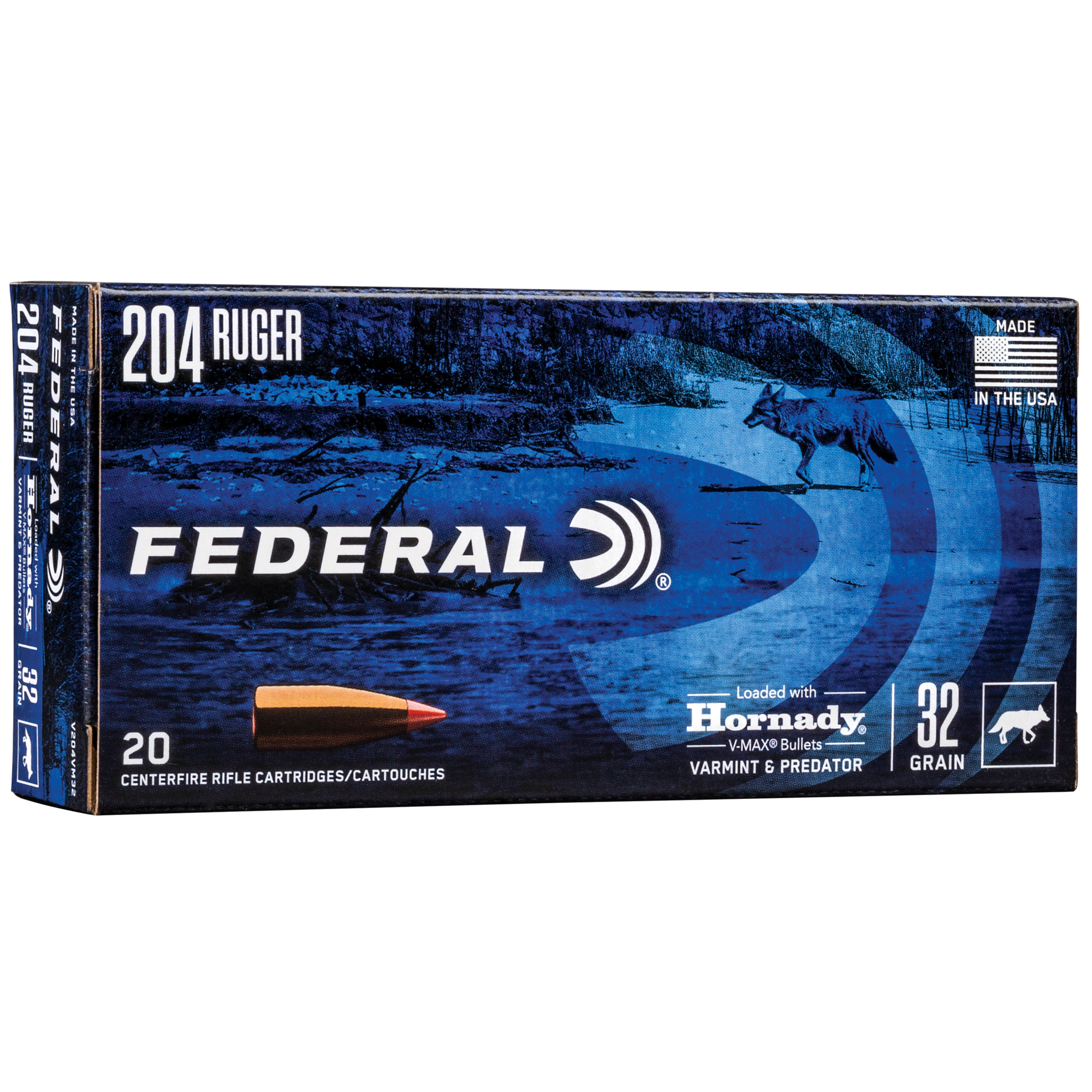 Federal Varmint & Predator V-Max 204 Ruger 32gr – 20rd