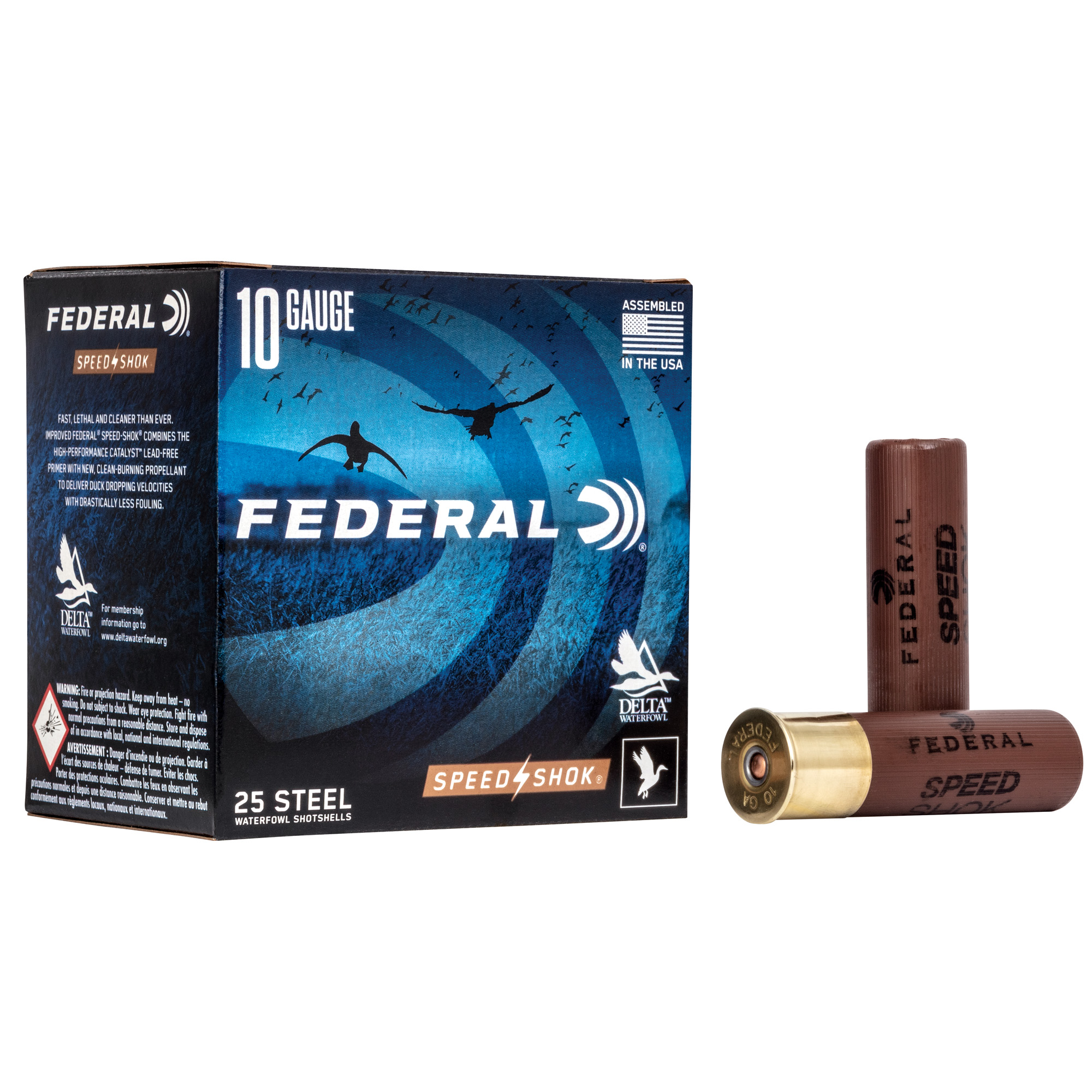 Federal Speed-Shok 10 Gauge 3.5″ #2 Steel Shot – 25rd