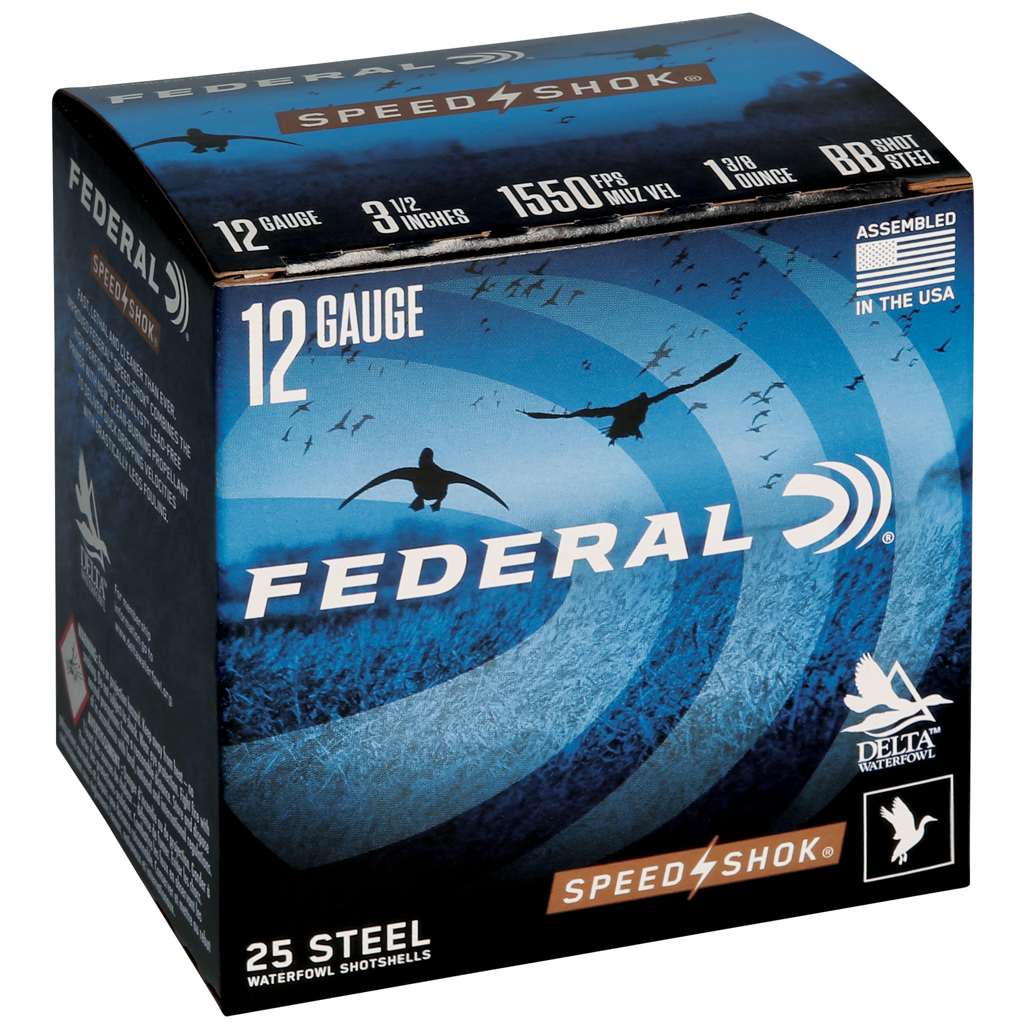 Federal Speed-Shok 12 Gauge 3.5″ BB Steel Shot – 25rd