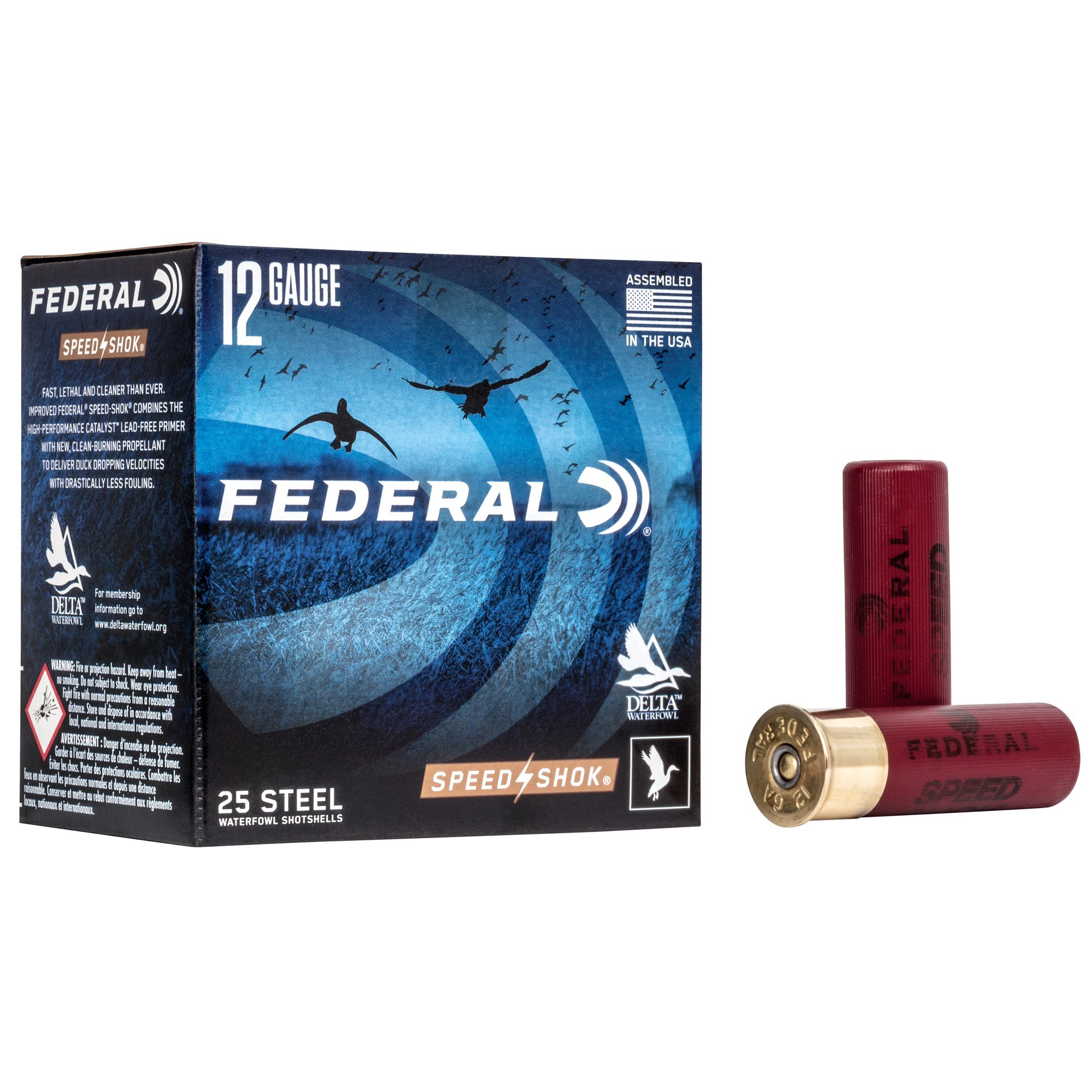 Federal Speed-Shok 12 Gauge 3″ #2 Steel Shot – 25rd