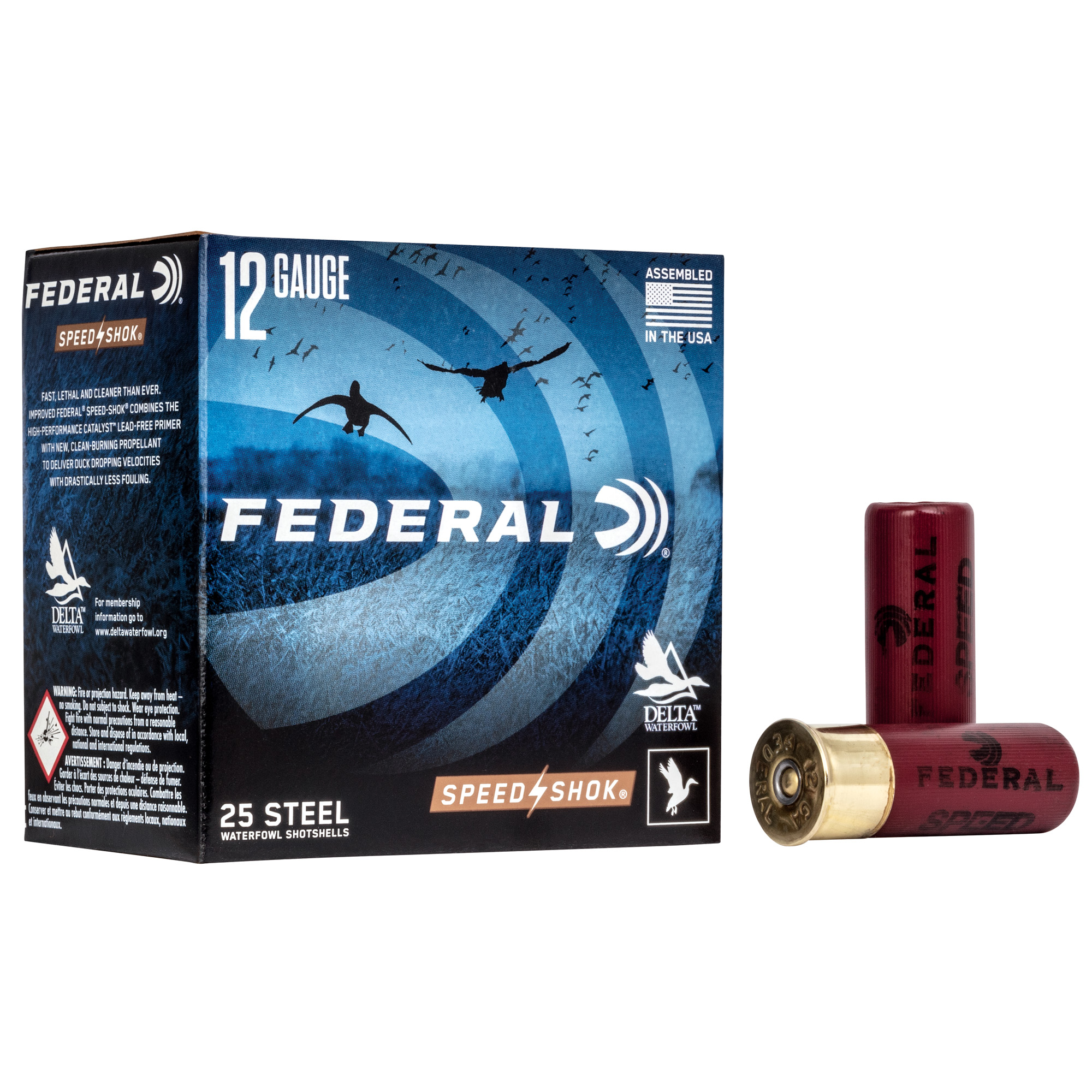 Federal Speed-Shok 12 Gauge 2.75″ #4 Steel Shot – 25rd