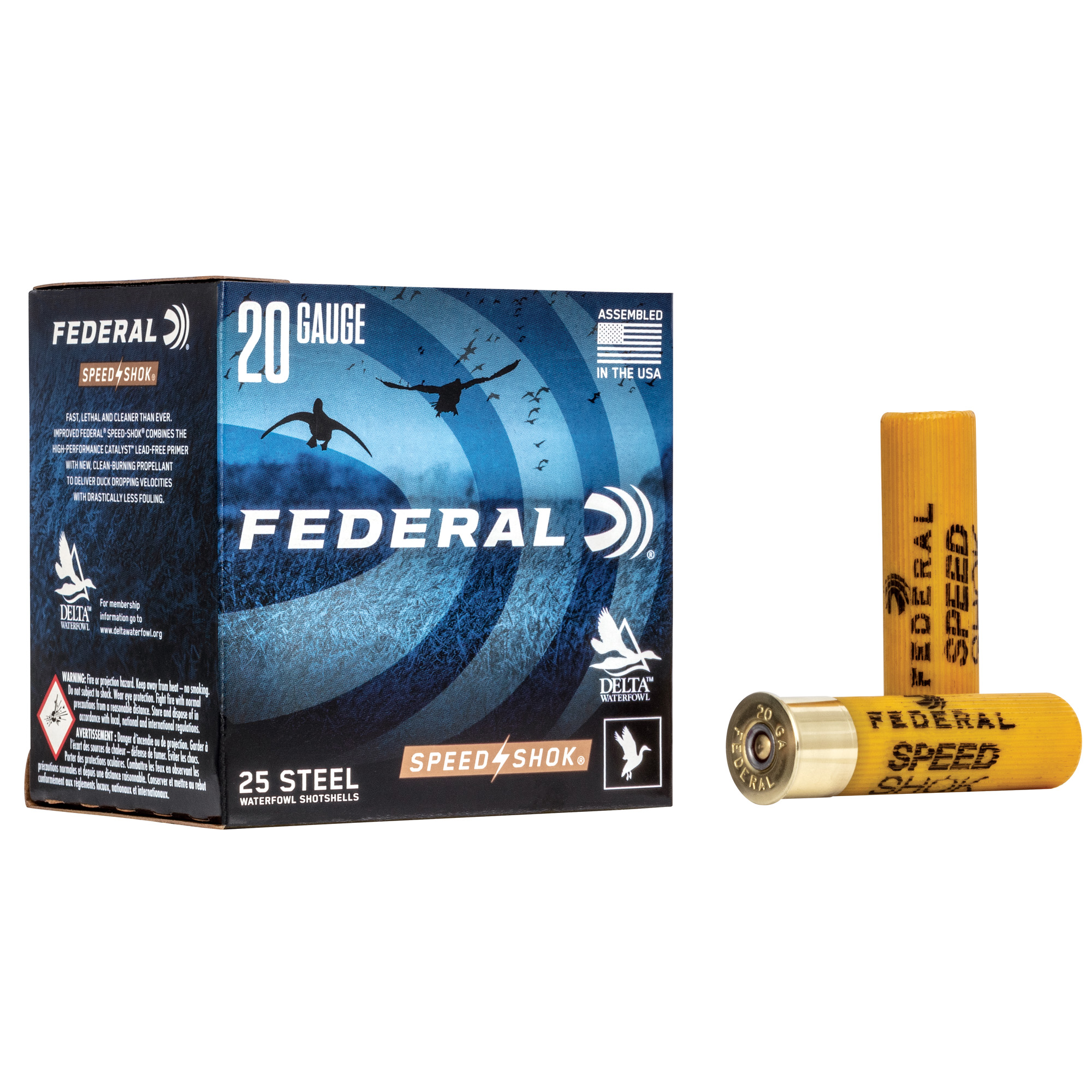 Federal Speed-Shok 20 Gauge 3″ #2 Steel Shot – 25rd