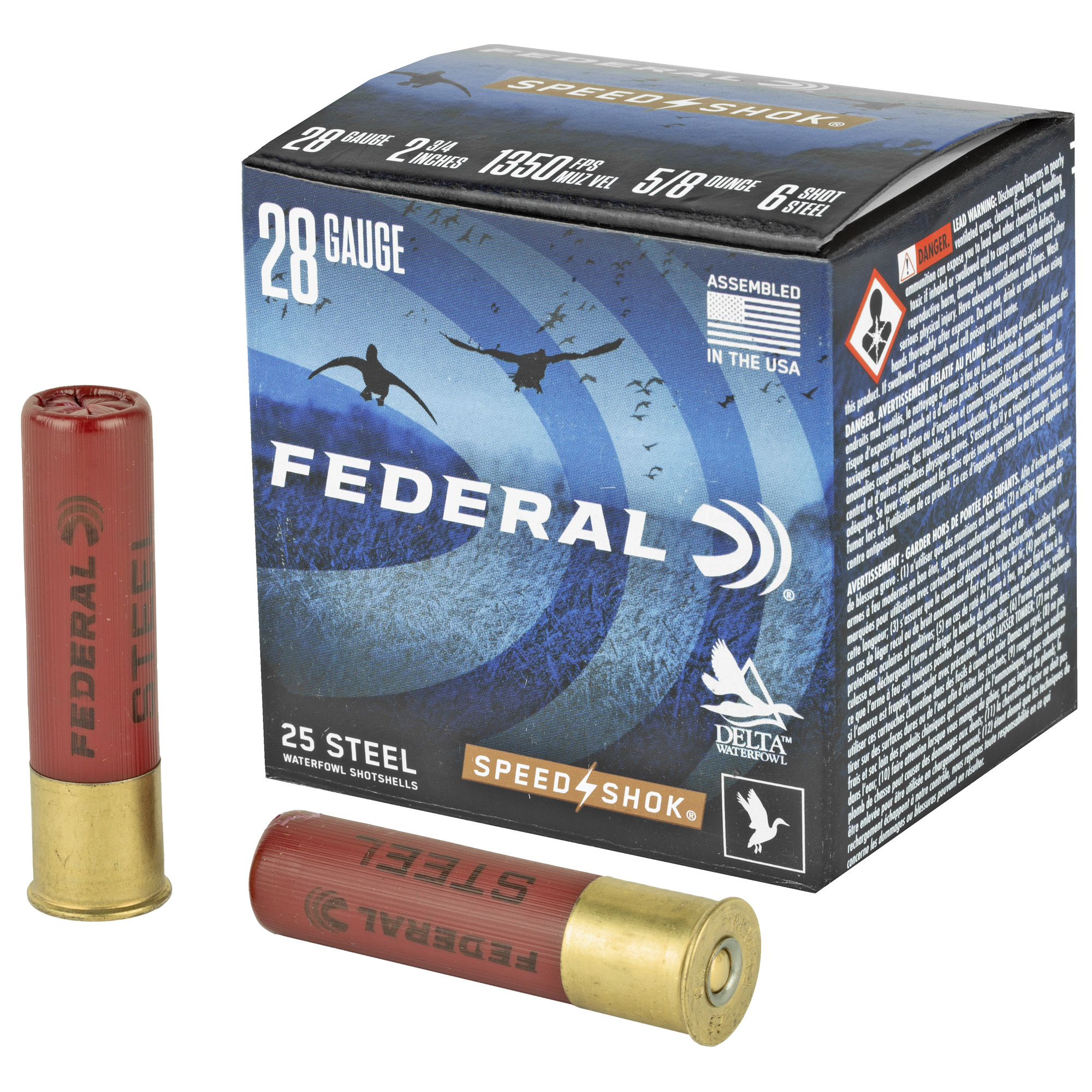 Federal Speed-Shok 28 Gauge 2.75″ #6 Steel Shot – 25rd