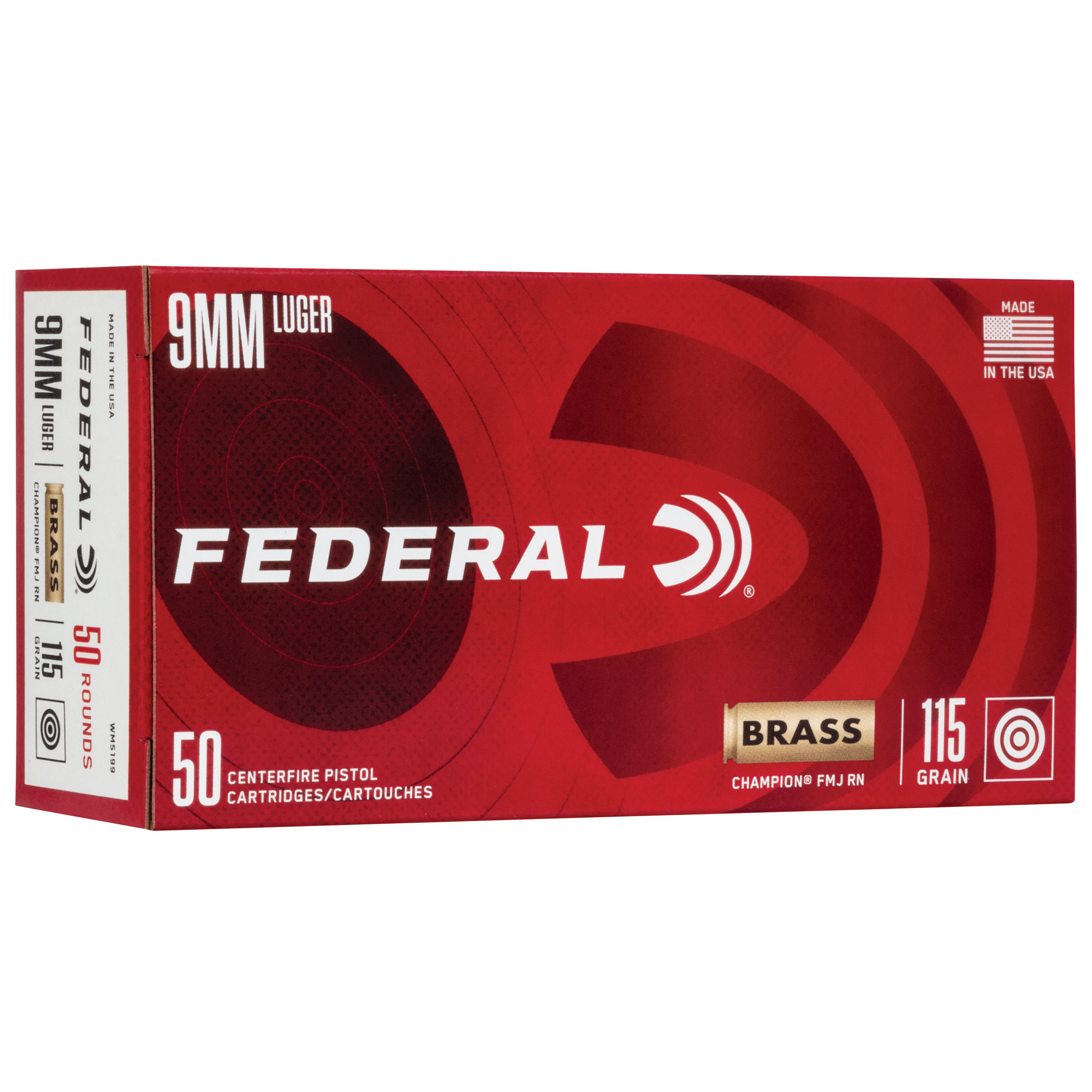 Federal Champion 9mm 115gr Full Metal Jacket – 50rd