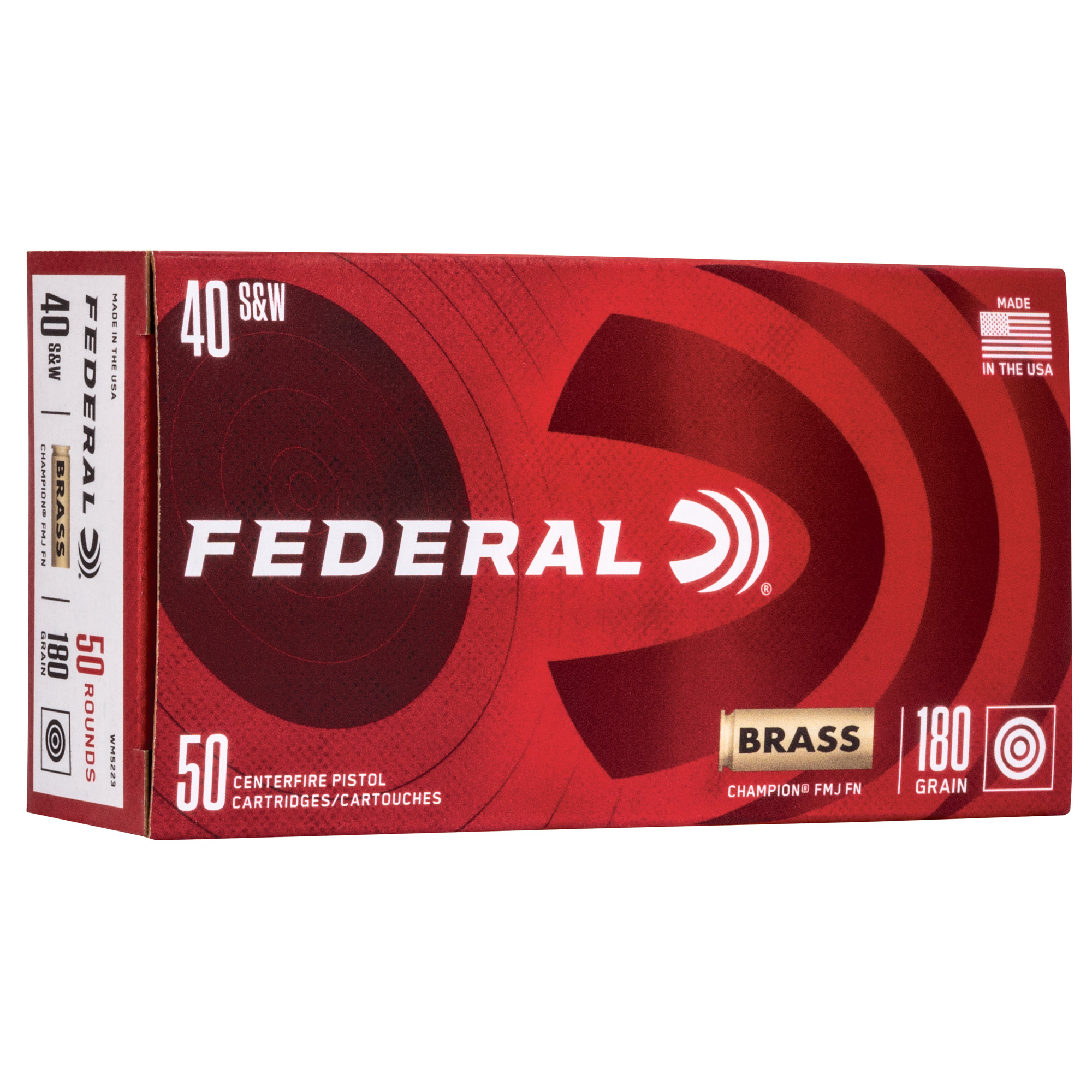 Federal Champion 40 S&W 180gr Full Metal Jacket – 50rd