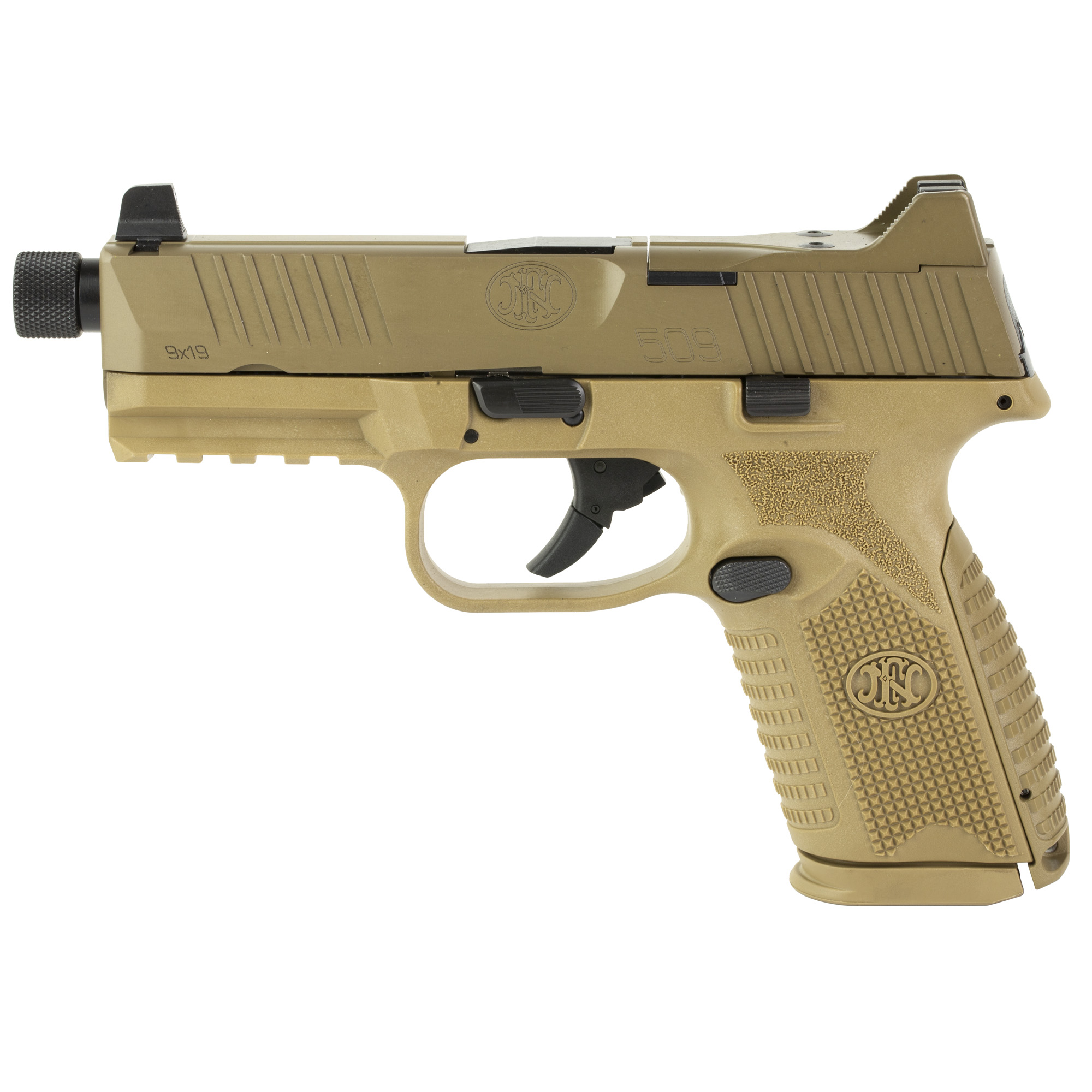 FN FN509M Tactical Striker Fired 4.5″ 9mm 10rd Suppressor Sights – Flat Dark Earth