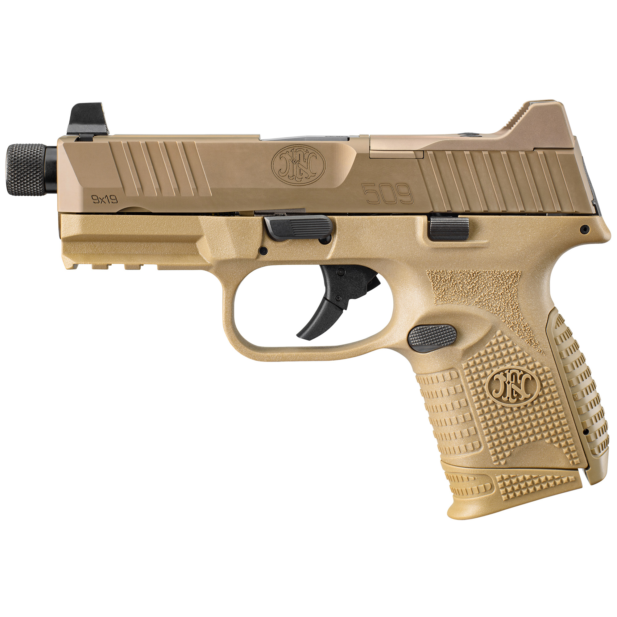 FN FN509 Compact Tactical Striker Fired 4.32″ 9mm 24rd Night Sights – Flat Dark Earth