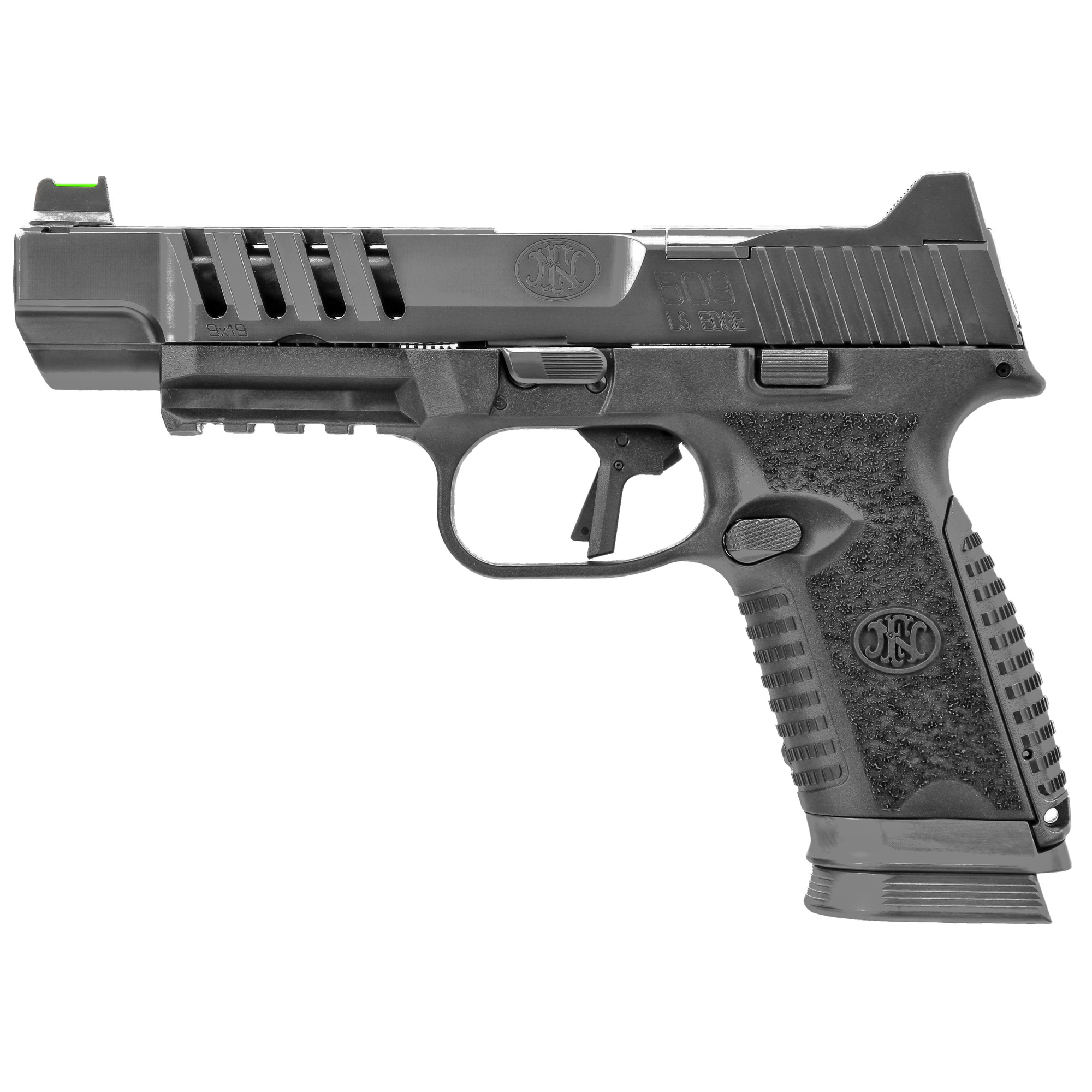 FN 509 LS Edge Striker Fired 5″ 9mm 17rd Fiber Optic – Graphite