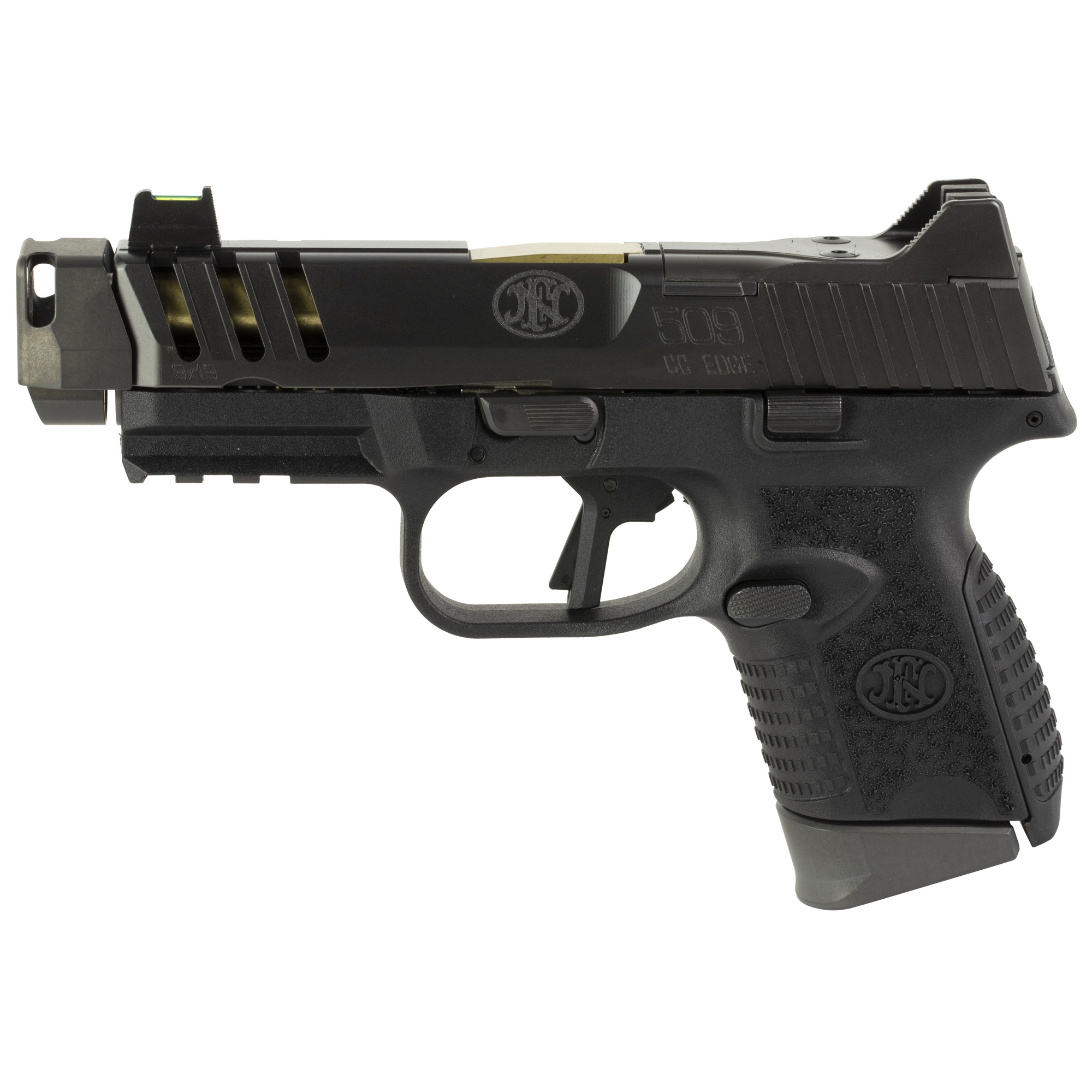 FN 509 CC Edge Striker Fired 4.2″ 9mm 15rd Fiber Optic Front Sight – Black, Gray