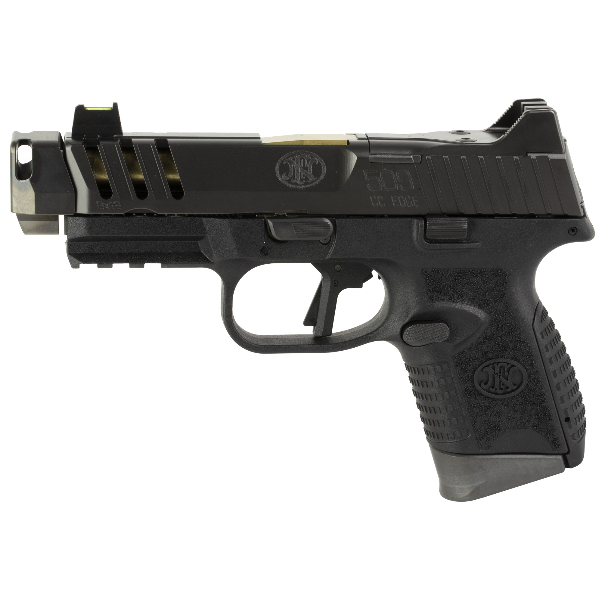 FN 509 CC Edge Striker Fired 4.2″ 9mm 10rd Fiber Optic Front Sight – Black, Gray