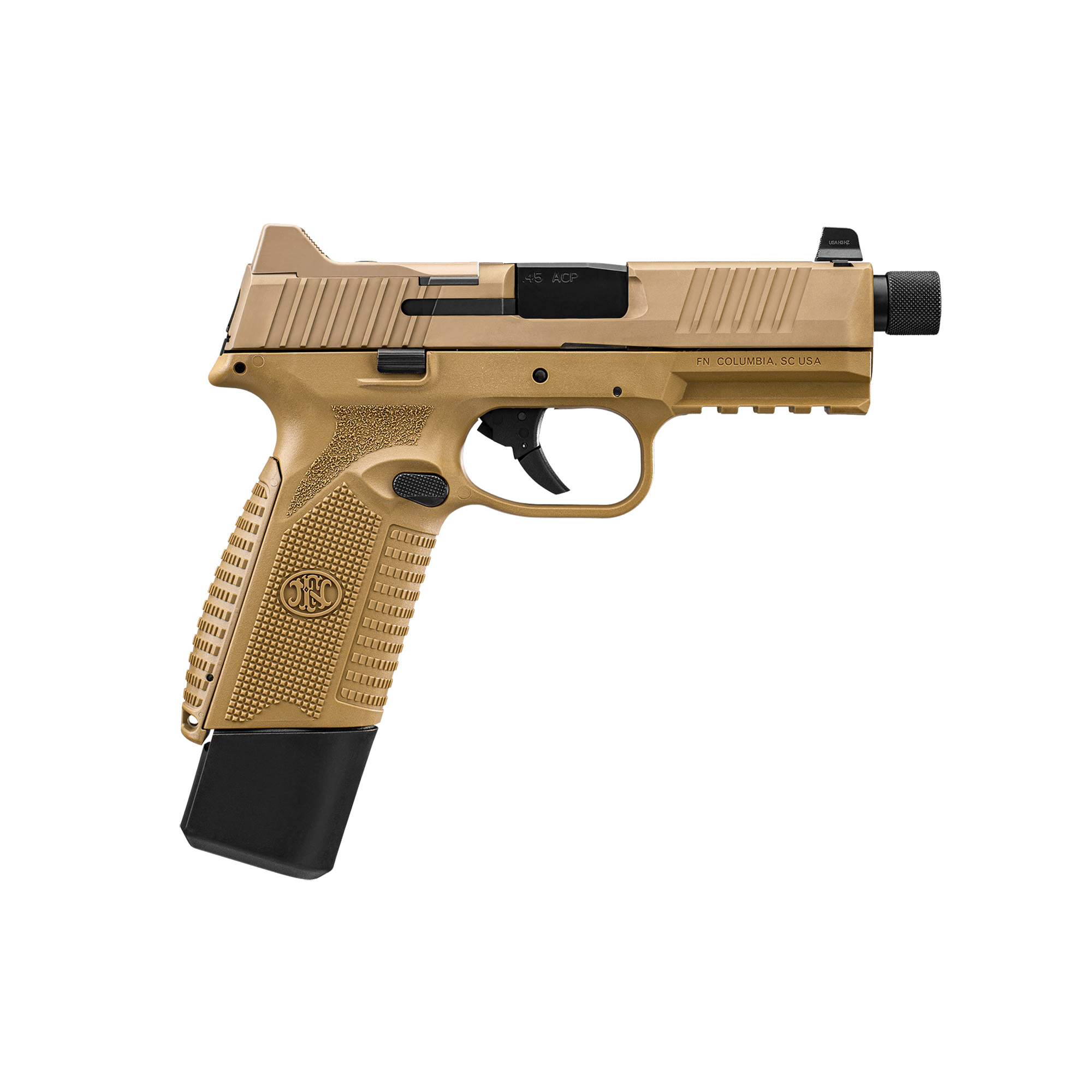 FN 545T Striker Fired 4.71″ 45 ACP 18rd Night Sights – Flat Dark Earth